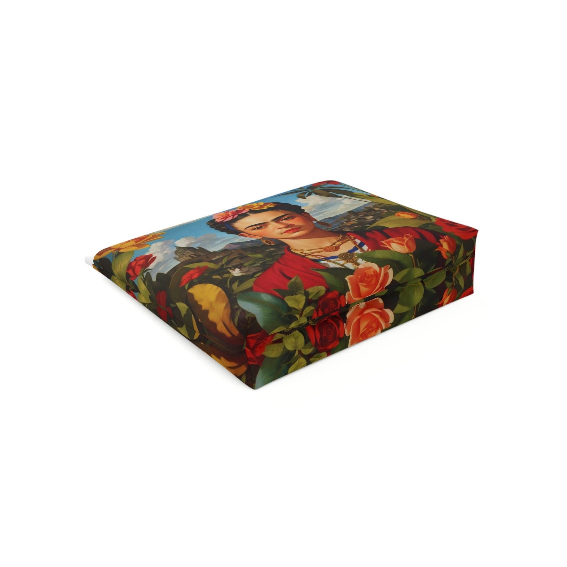 Colorful Frida Kahlo Inspired Cotton Cosmetic Bag Vibrant Design, Perfect for Travel & Gifts - Cosmic Creations by Karen