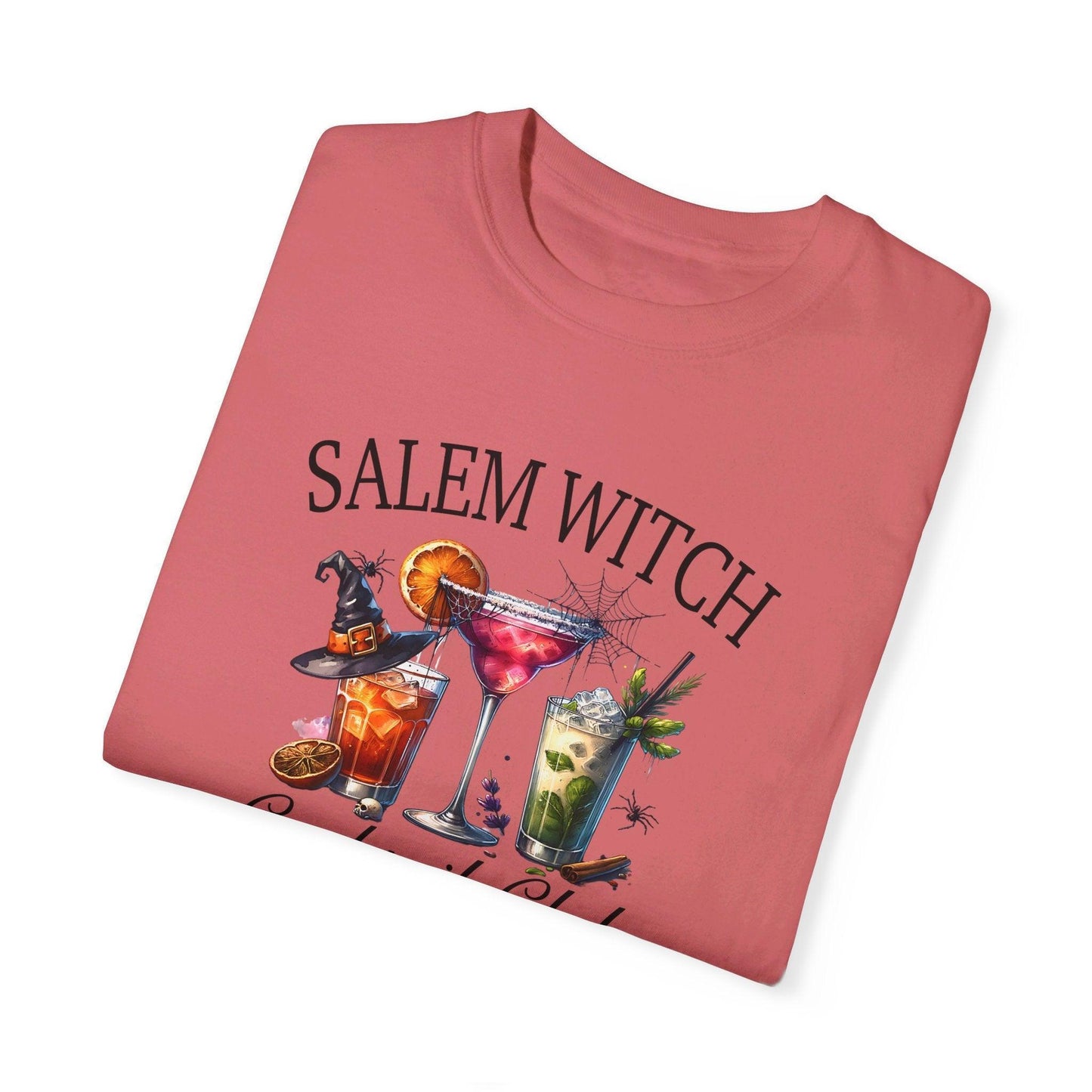 Unisex Garment-Dyed T-shirt - "Salem Witches Cocktail Club" for your Halloween party