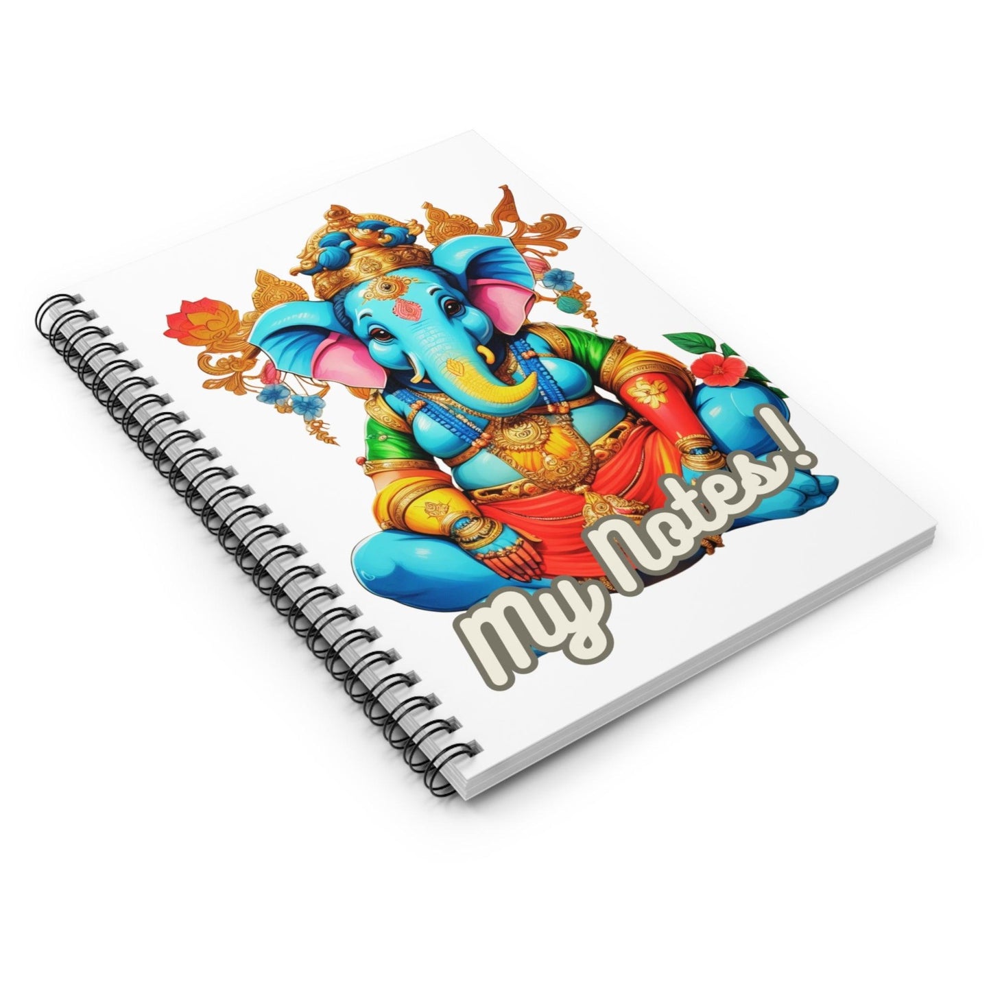 Ganesha's Wisdom - Spiral Notebook a perfect gift and an incredible companion in everiday life - Cosmic Creations by Karen