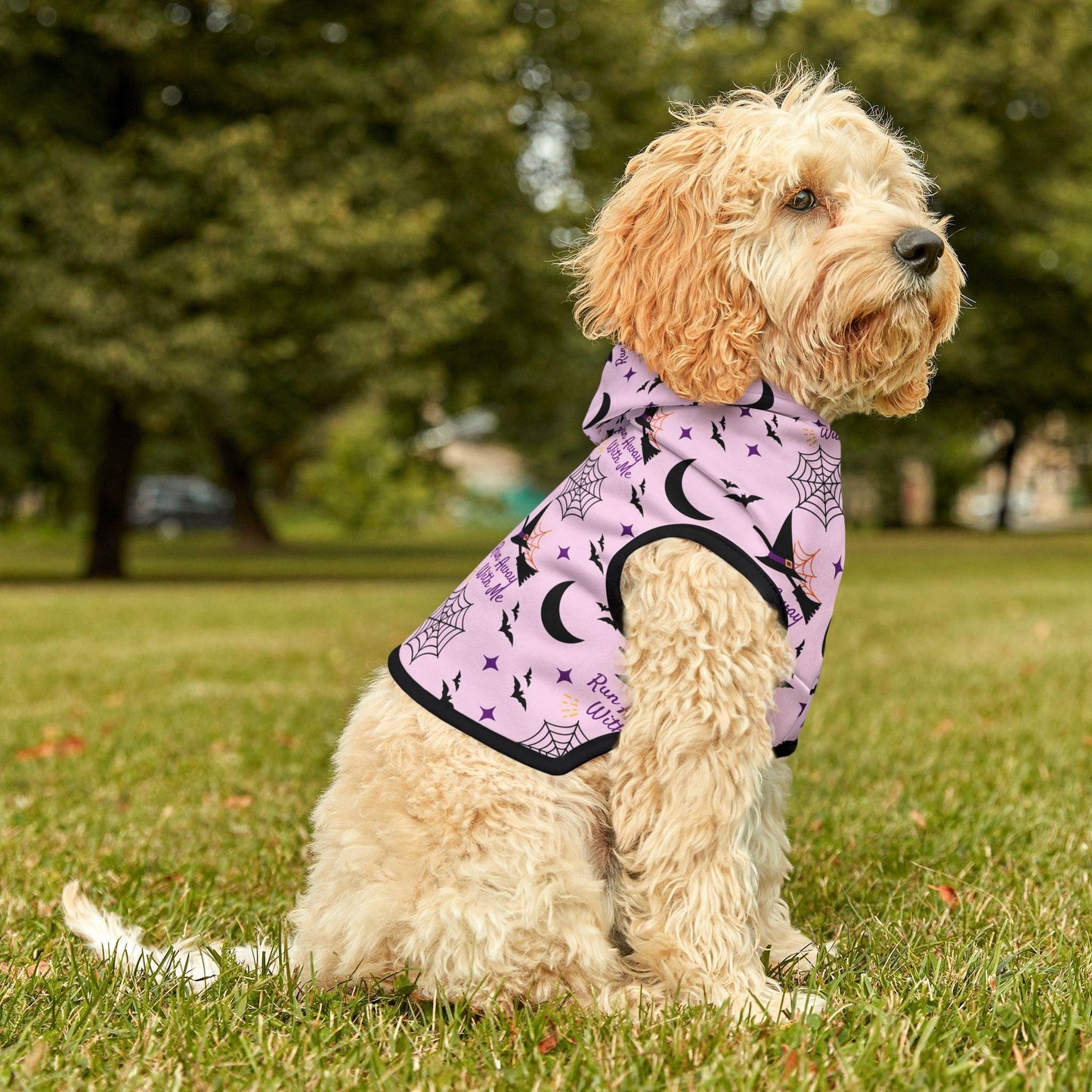 Pink Halloween Pet Hoodie - Cosmic Creations by Karen