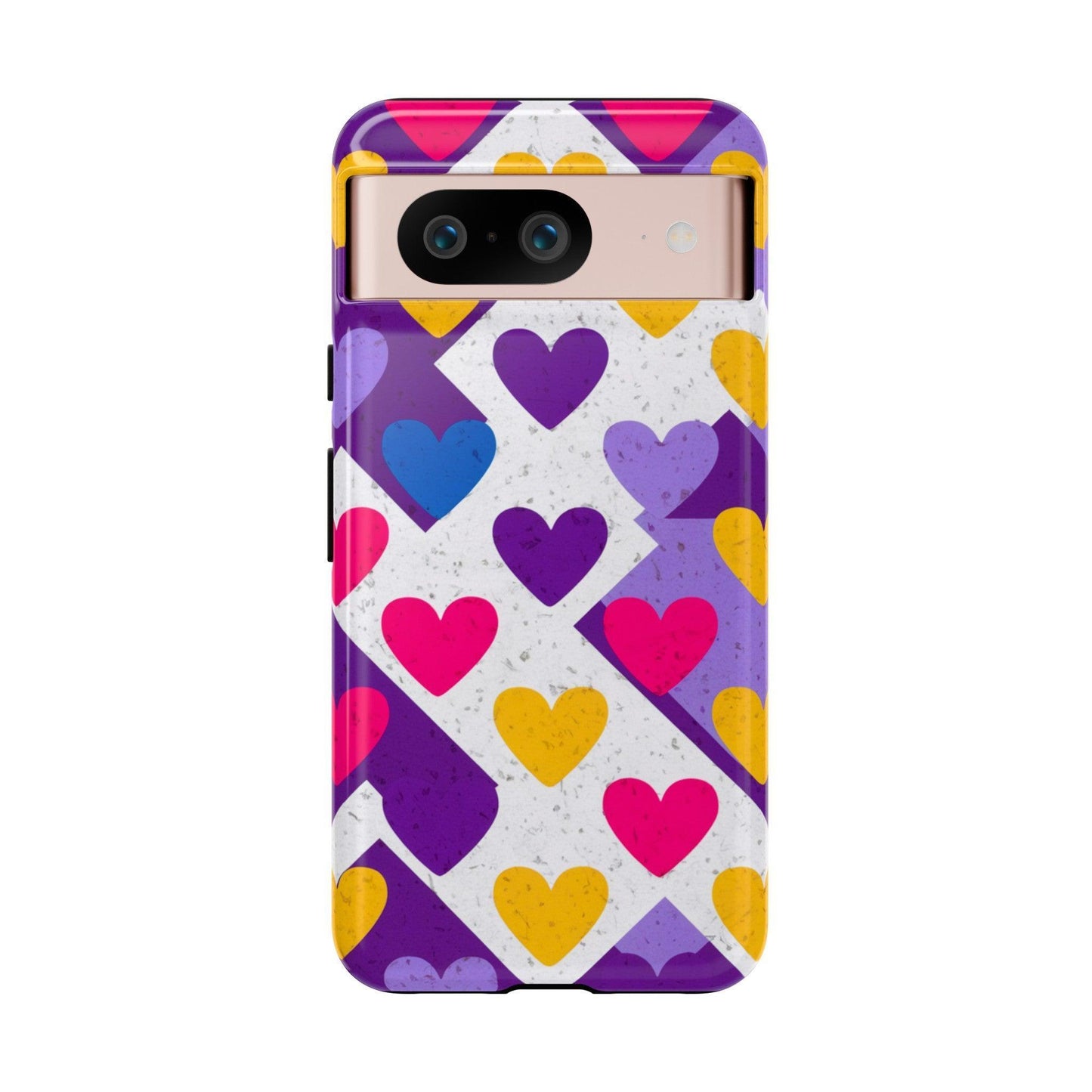 Tough Phone Case :" Eclectic Elegance Phone Case Collection" ( Hearts patterns)