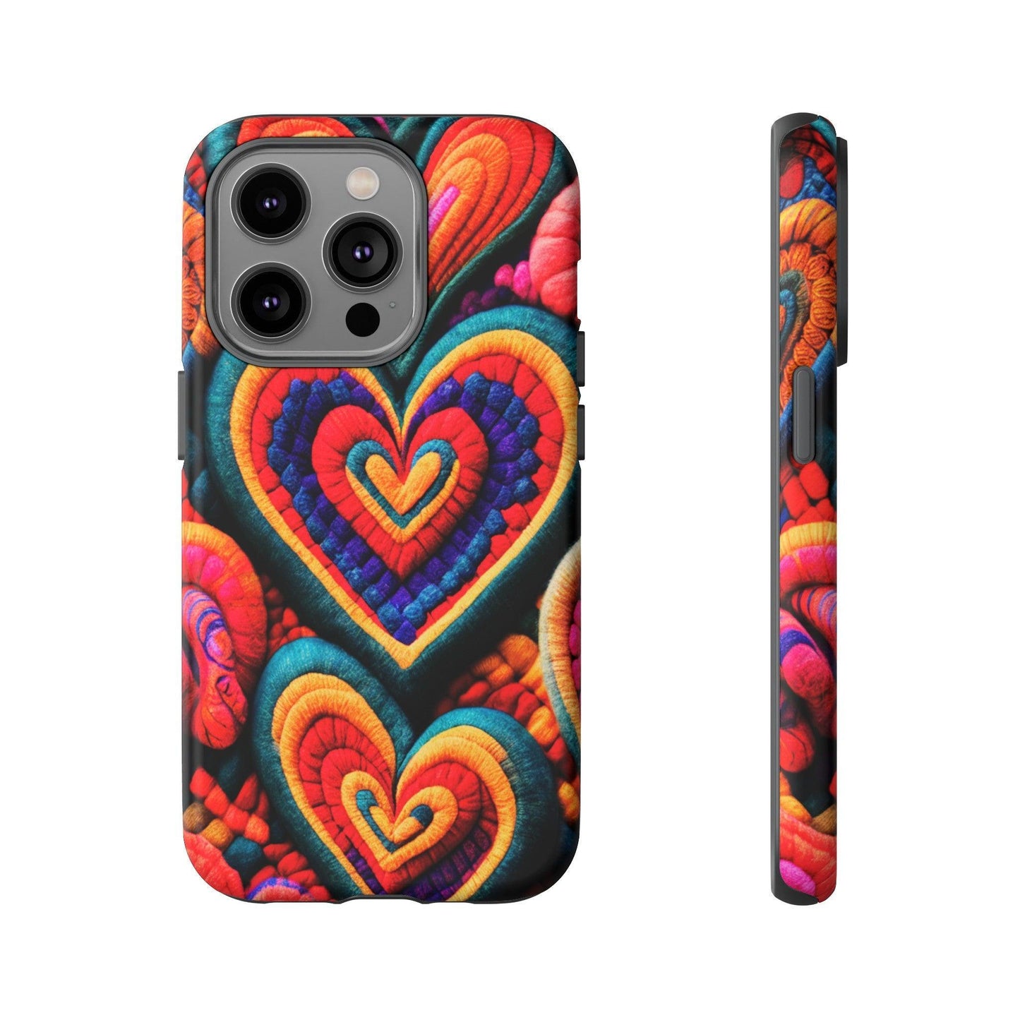 Tough Phone Case :" Eclectic Elegance Phone Case Collection" ( Hearts patterns)