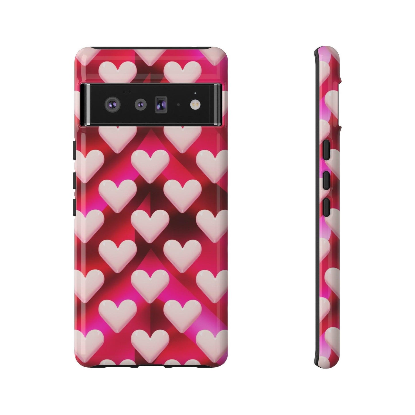 Tough Cellphone Case :" Eclectic Elegance Phone Case Collection" ( Hearts patterns)