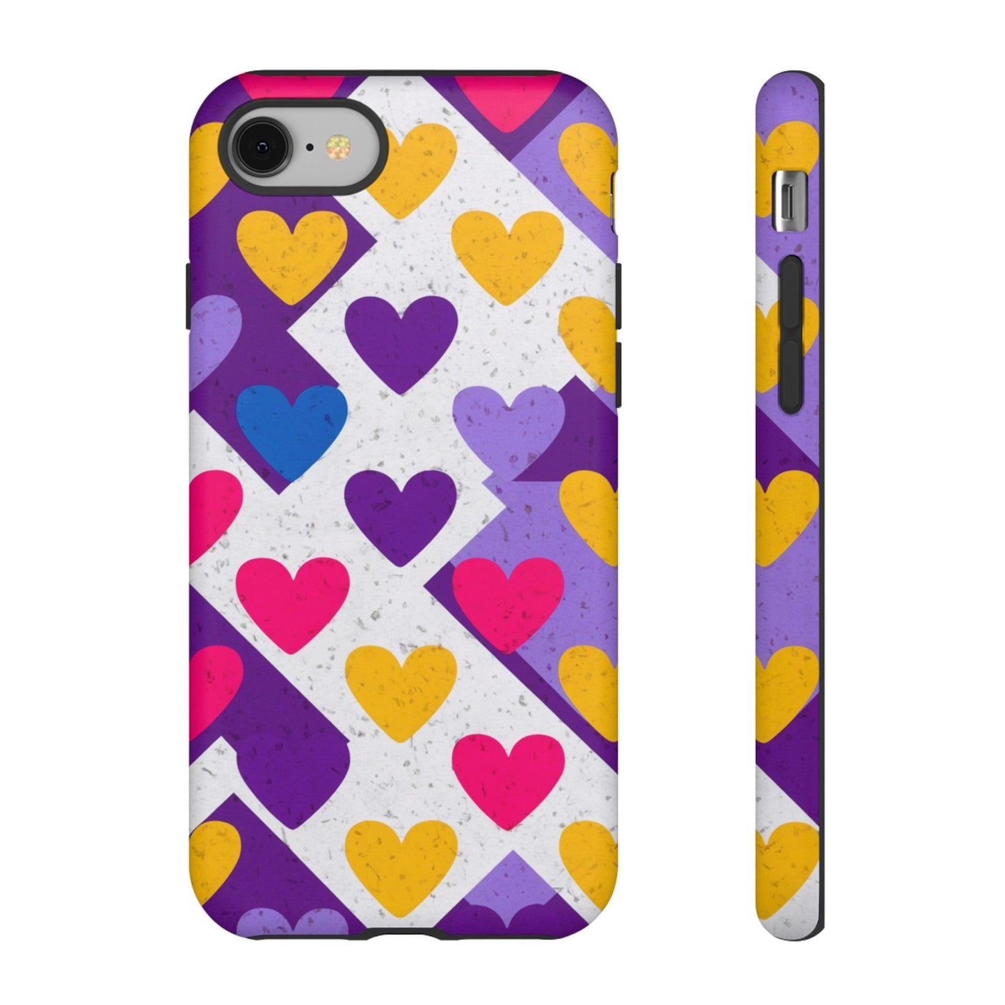 Tough Phone Case :" Eclectic Elegance Phone Case Collection" ( Hearts patterns)