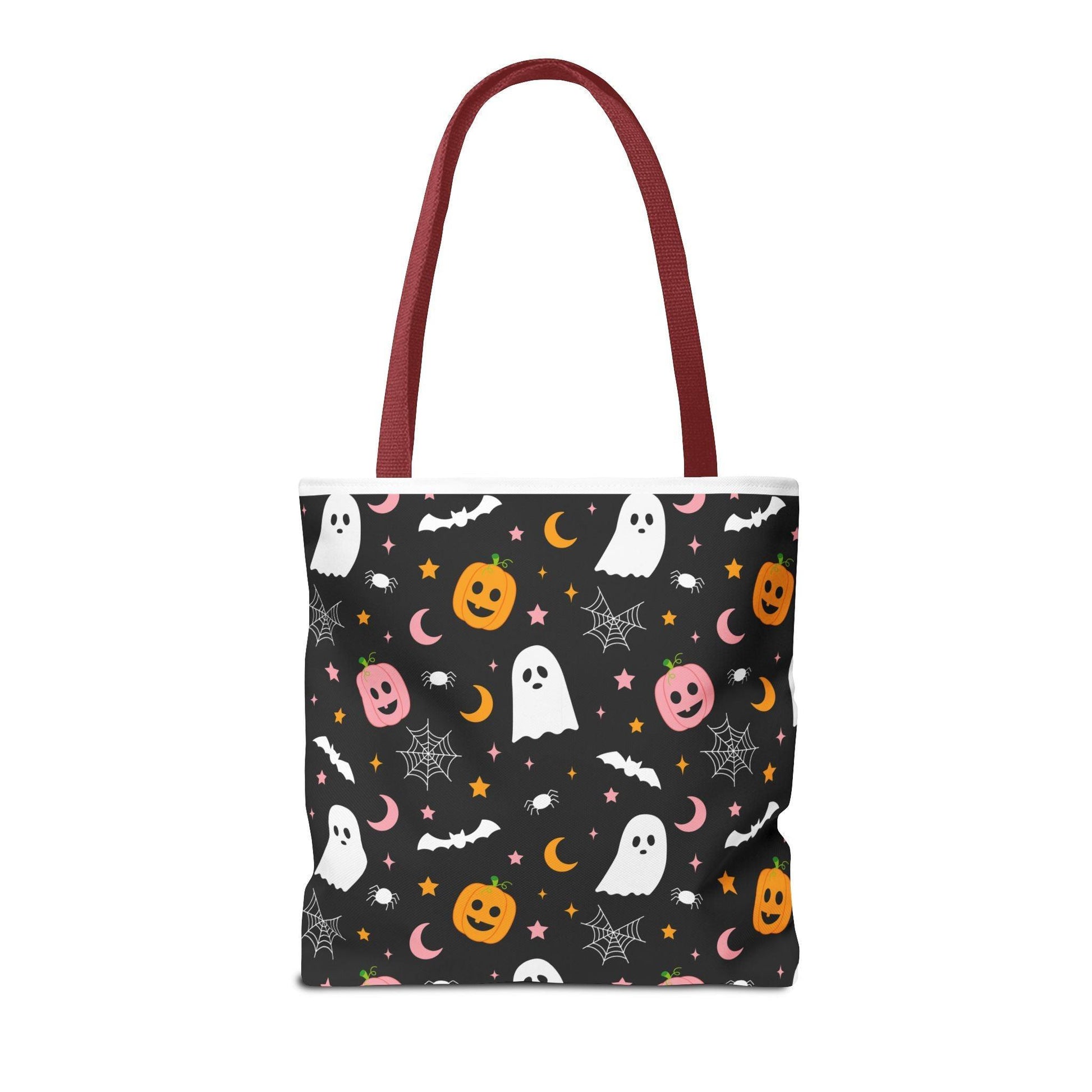 Ghosts & Pumpkins Black Tote Bag - Cosmic Creations by Karen