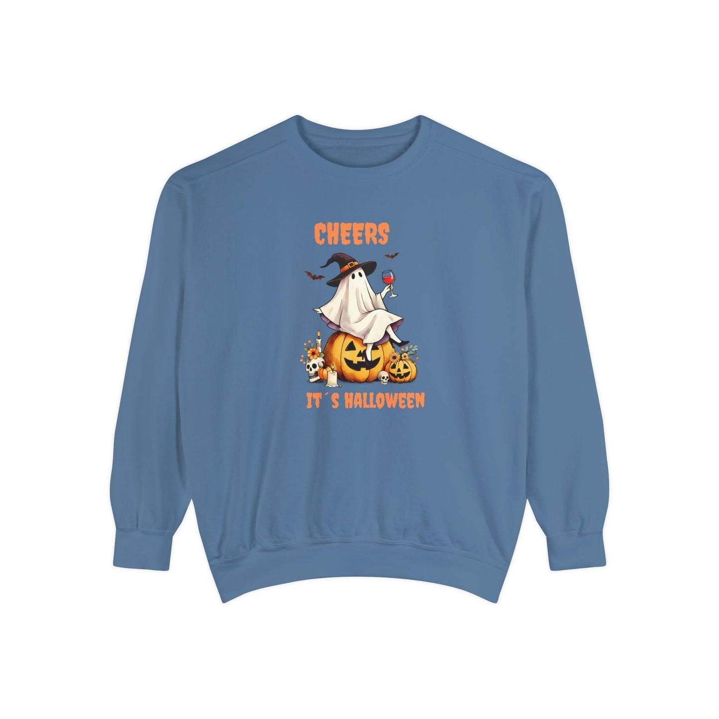 Cheers It’s Halloween Ghost Sweatshirt - Cosmic Creations by Karen