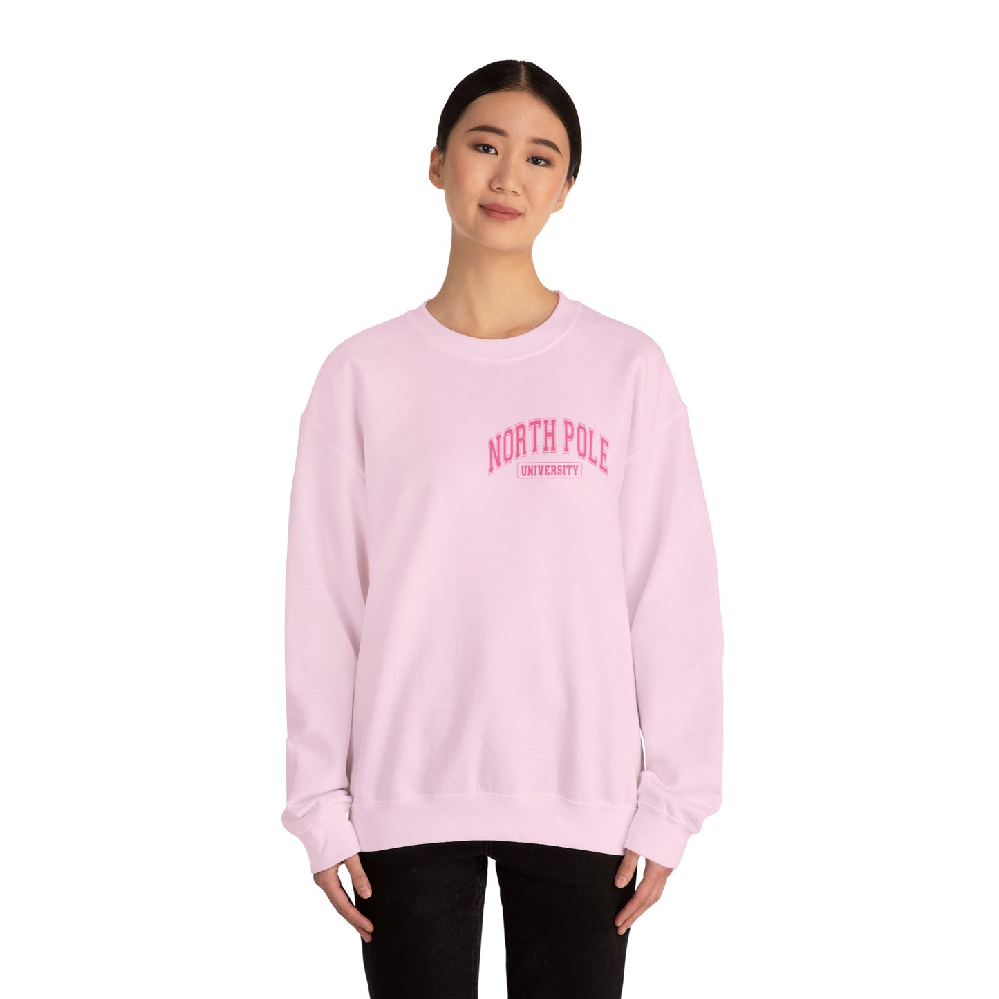 Christmas North Pole University Design  Unisex Crewneck Sweatshirt