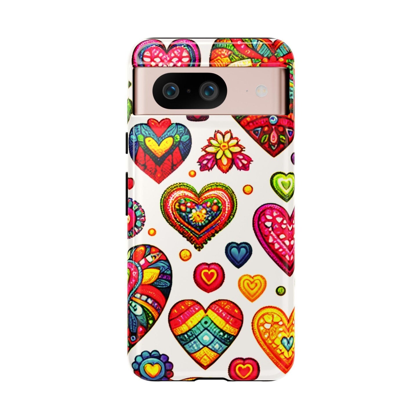 Tough Phone Case :" Eclectic Elegance Phone Case Collection" ( Hearts patterns)