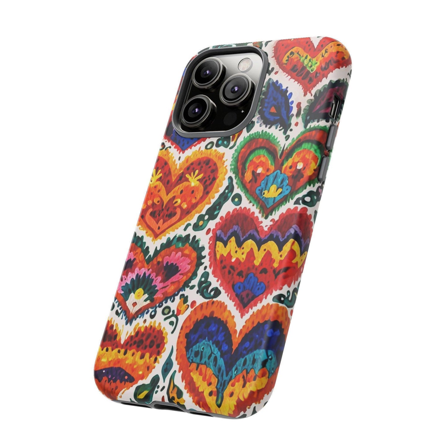 Tough Phone Case :" Eclectic Elegance Phone Case Collection" ( Hearts patterns)