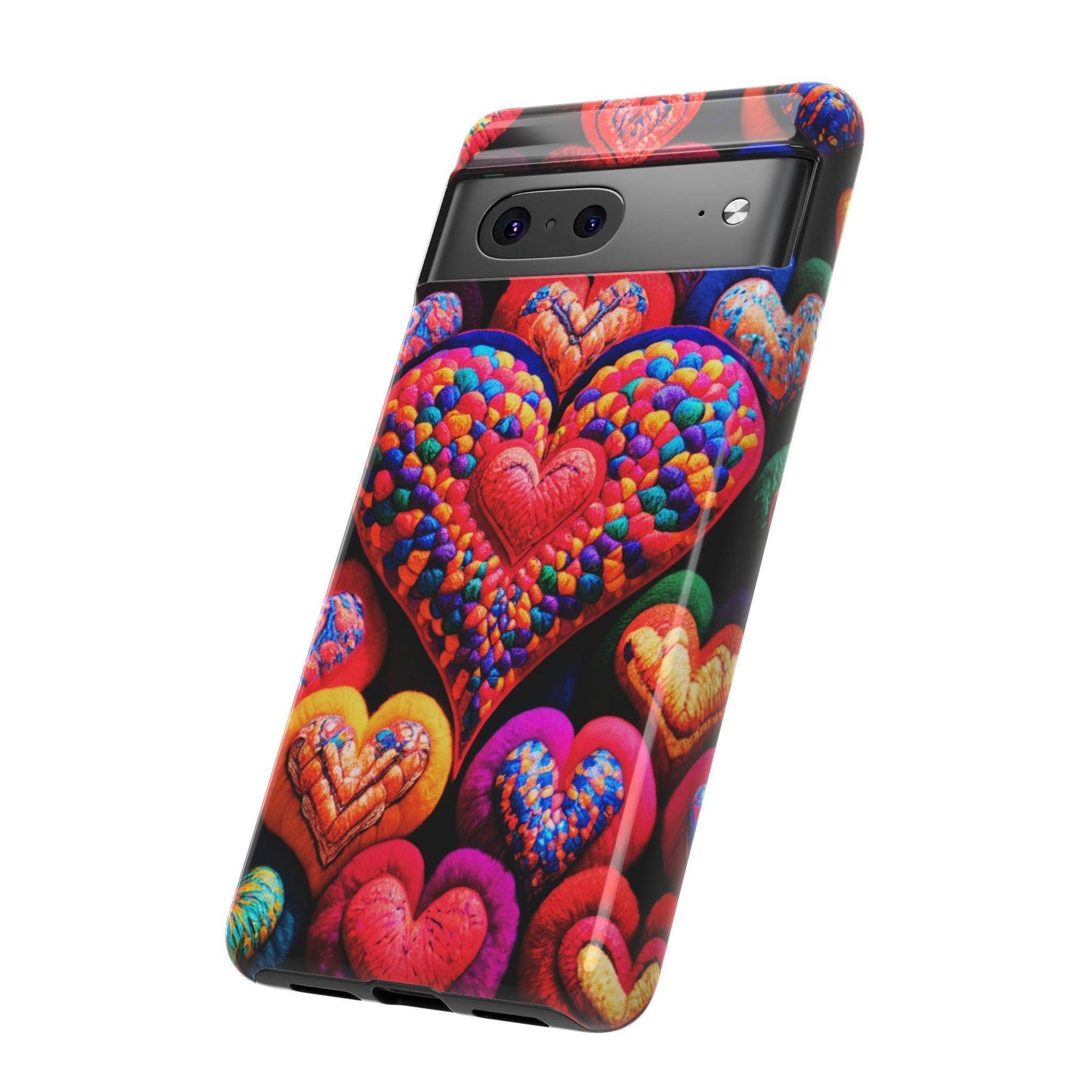 Tough Phone Case :" Eclectic Elegance Phone Case Collection" ( Hearts patterns)