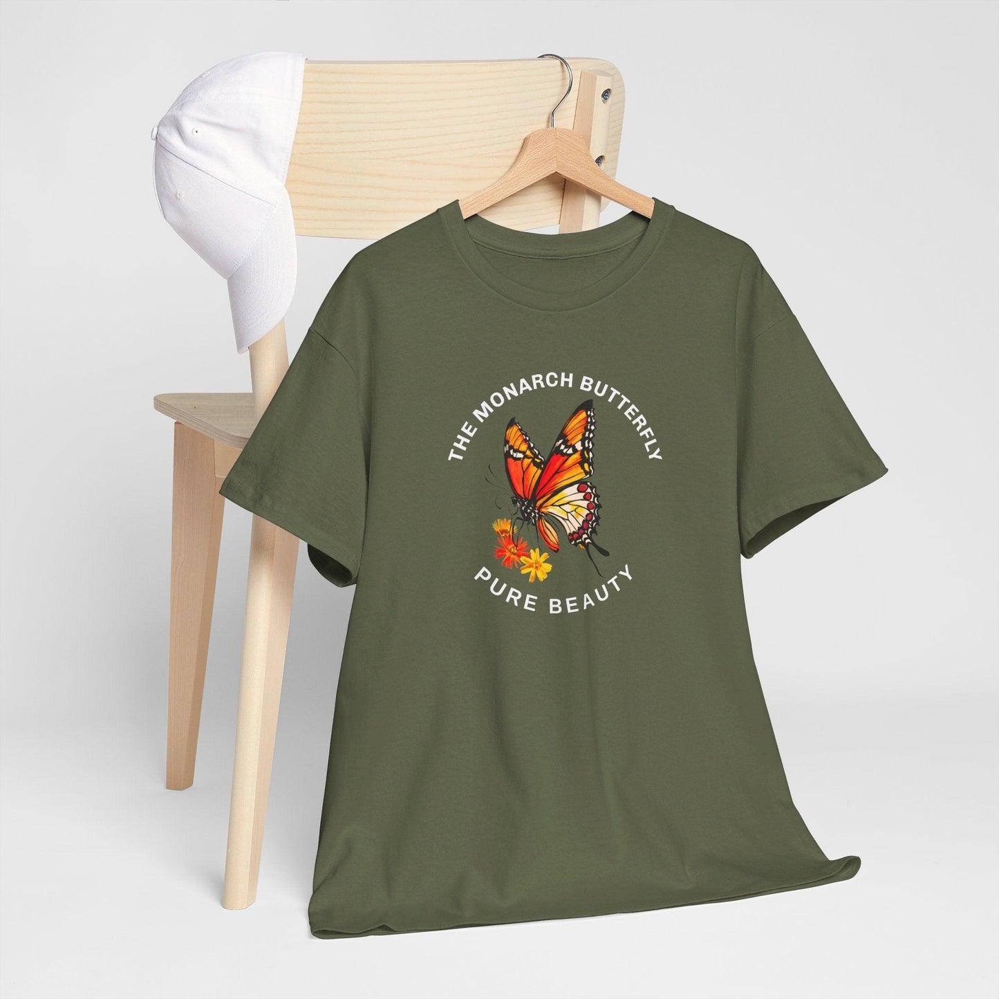 Camiseta unisex de algodón pesado: "La colección Mariposa Monarca"