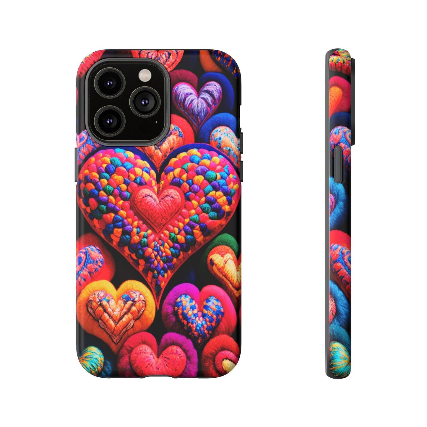 Tough Phone Case :" Eclectic Elegance Phone Case Collection" ( Hearts patterns)