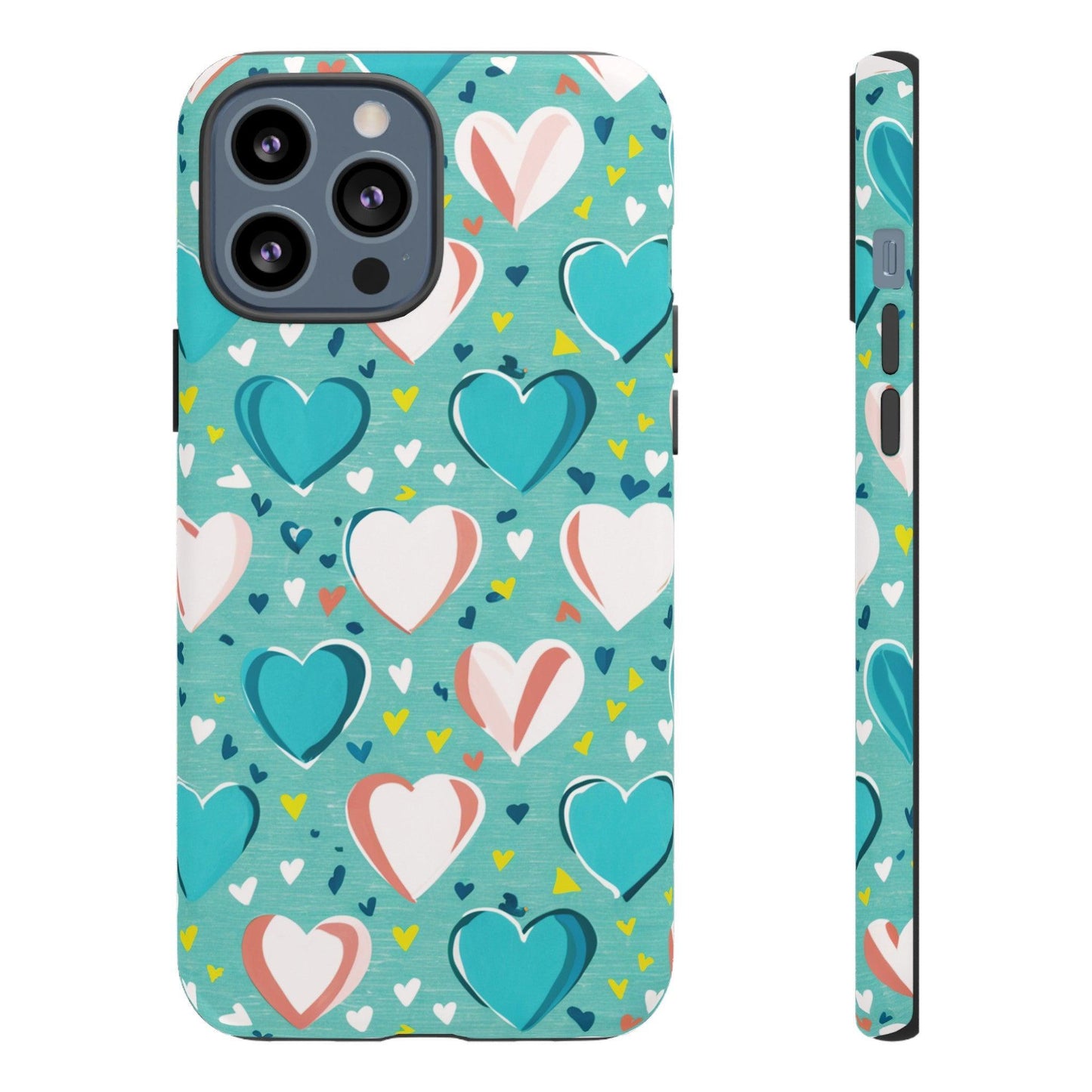 Tough Phone Case :" Eclectic Elegance Phone Case Collection" ( Hearts patterns)