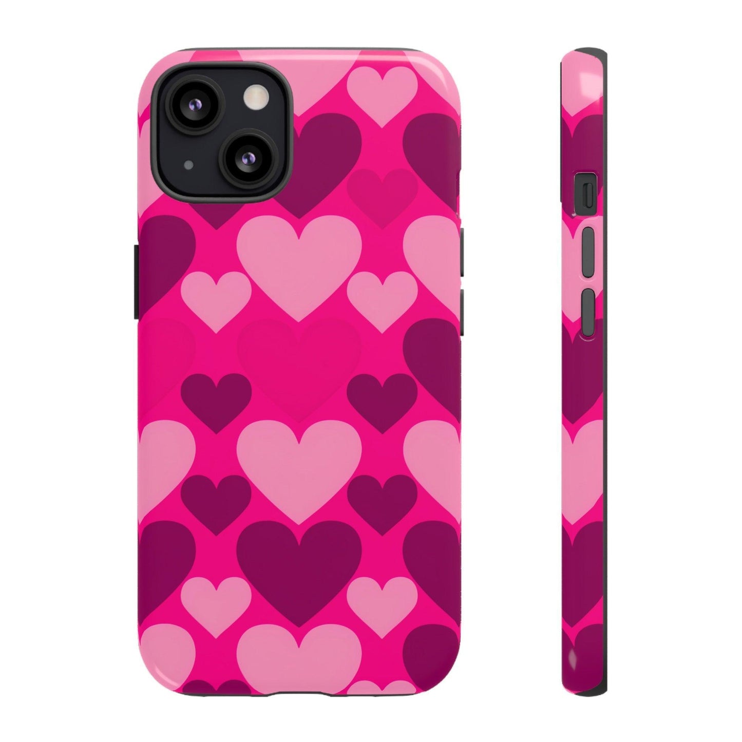 Tough Phone Case :" Eclectic Elegance Phone Case Collection" ( Hearts patterns)