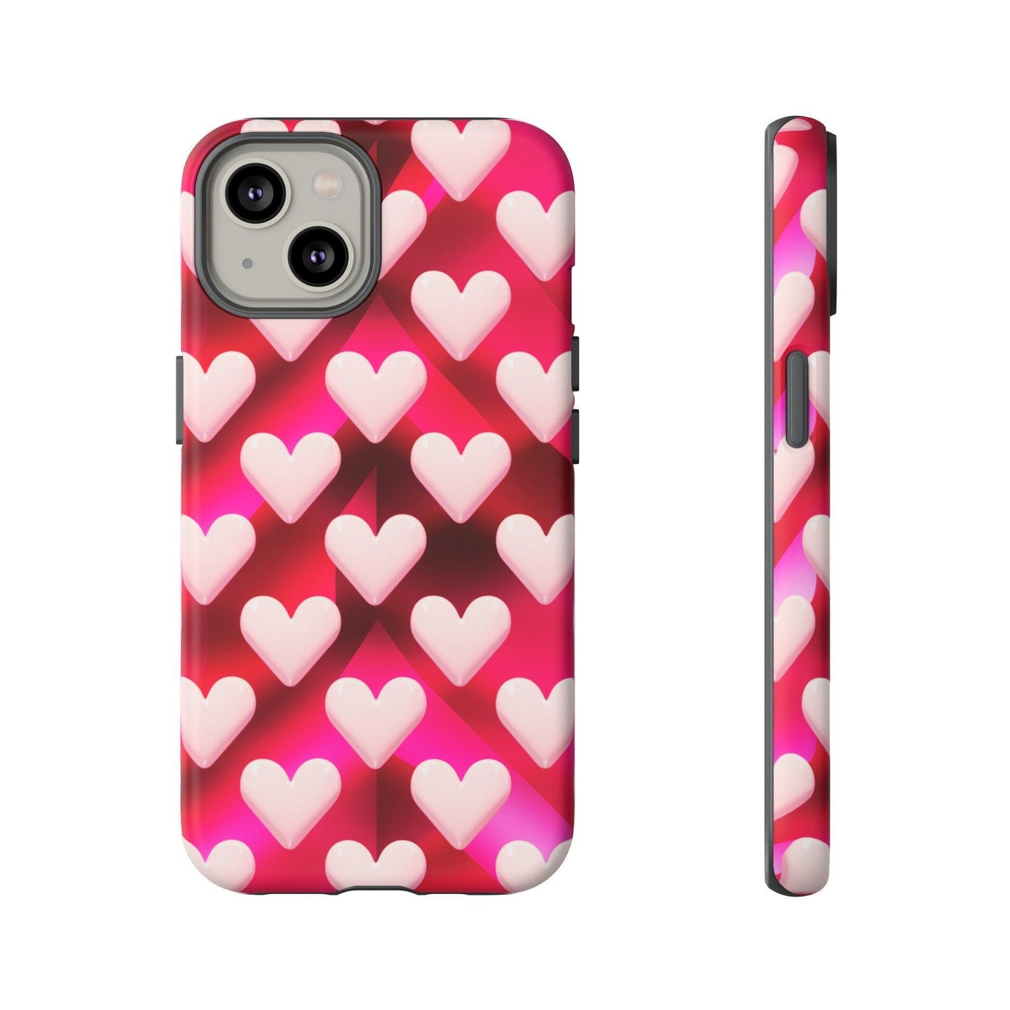 Tough Cellphone Case :" Eclectic Elegance Phone Case Collection" ( Hearts patterns)