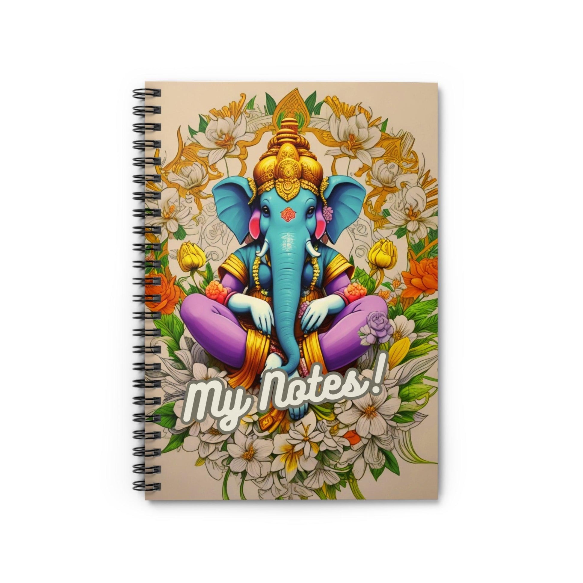 Ganesha's Wisdom - Spiral Notebook a perfect gift and an incredible companion in everiday life - Cosmic Creations by Karen