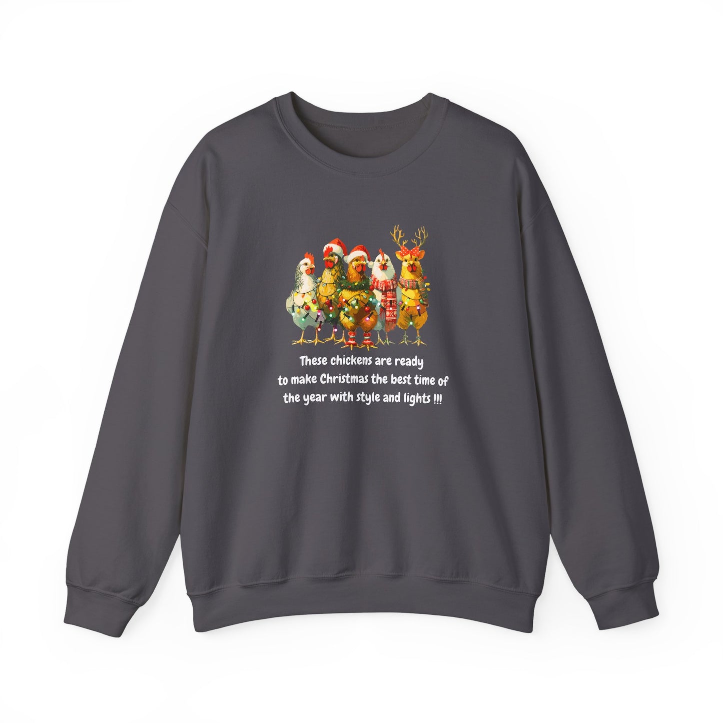 Christmas Chickens Heavy Blend™ Crewneck Sweatshirt