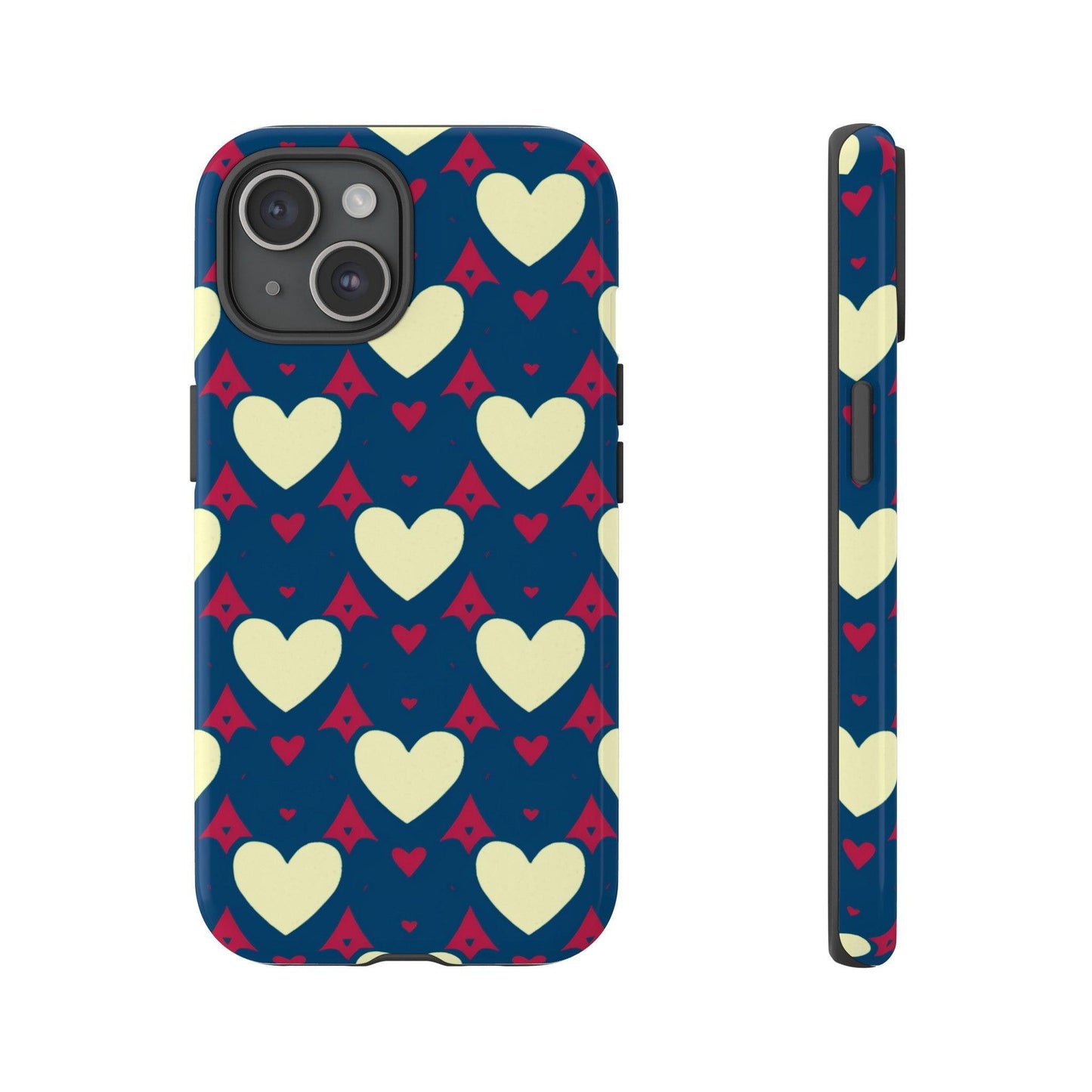 Tough Phone Case :" Eclectic Elegance Phone Case Collection" ( Hearts patterns)