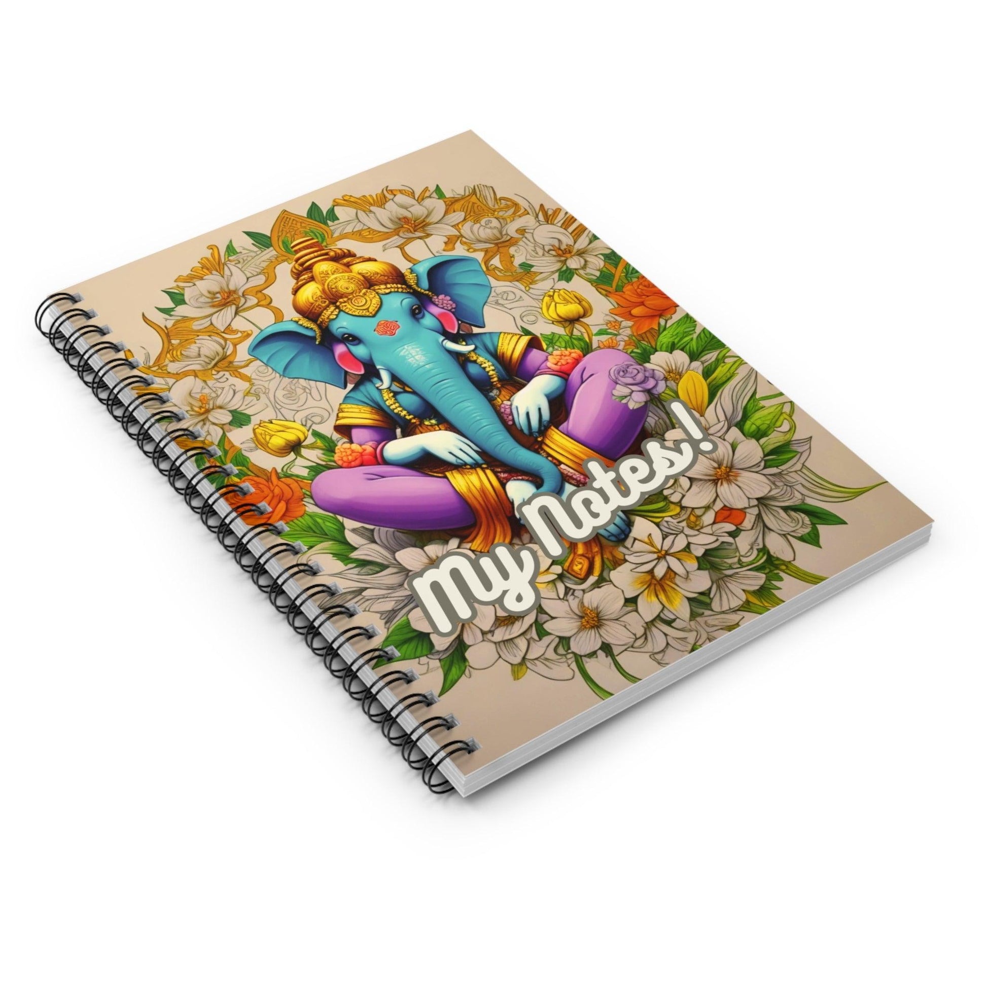 Ganesha's Wisdom - Spiral Notebook a perfect gift and an incredible companion in everiday life - Cosmic Creations by Karen