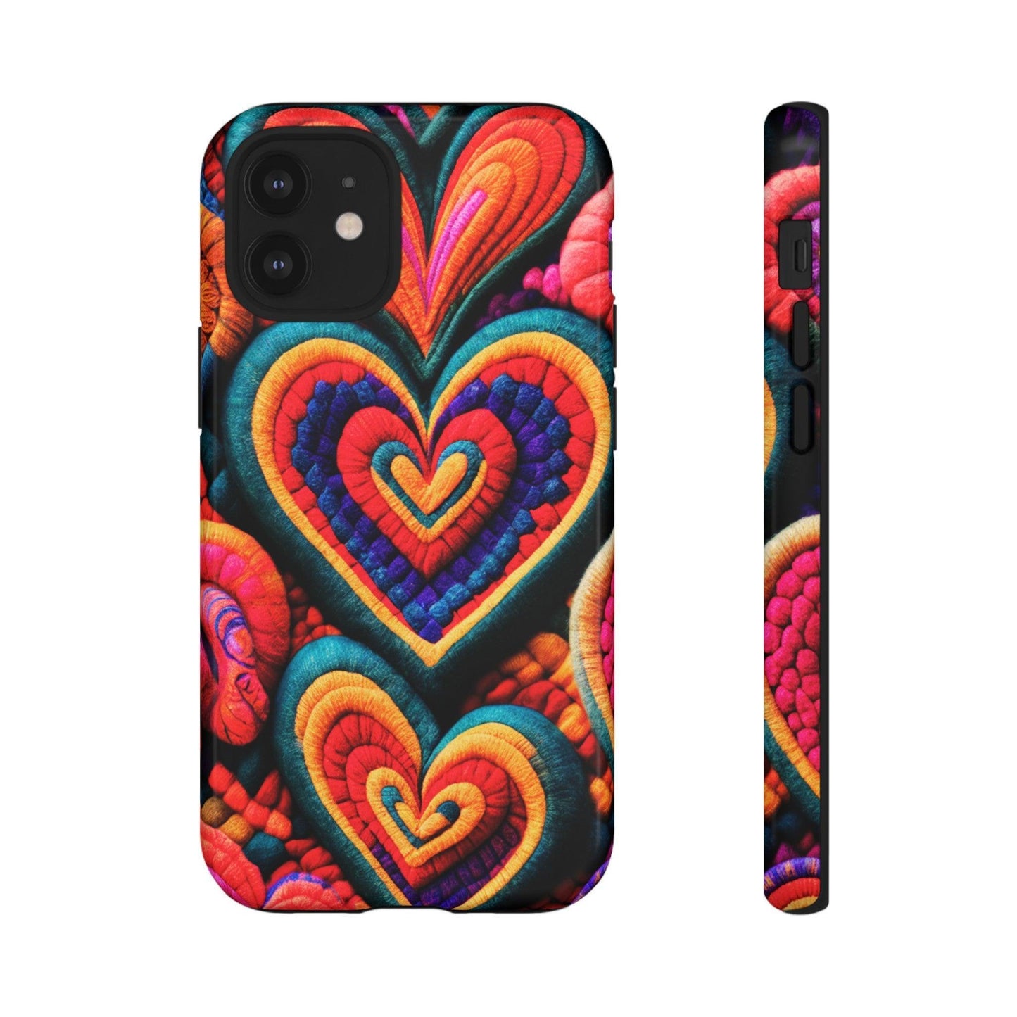 Tough Phone Case :" Eclectic Elegance Phone Case Collection" ( Hearts patterns)