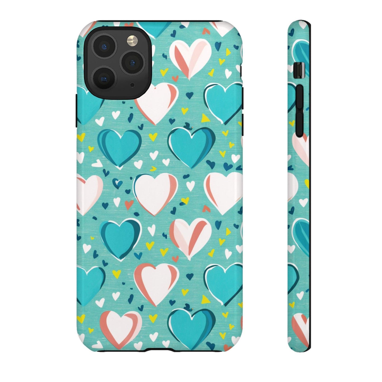 Tough Phone Case :" Eclectic Elegance Phone Case Collection" ( Hearts patterns)