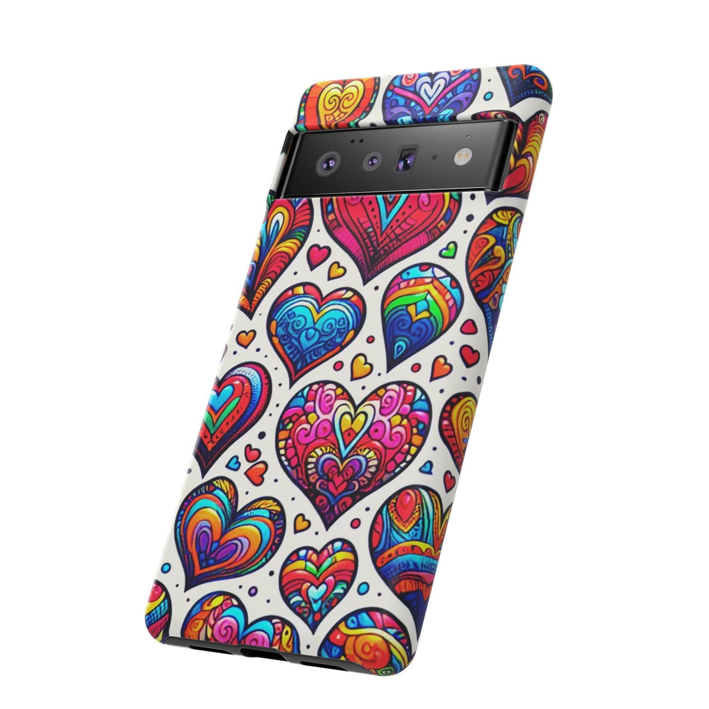 Tough Phone Case :" Eclectic Elegance Phone Case Collection" ( Hearts patterns)