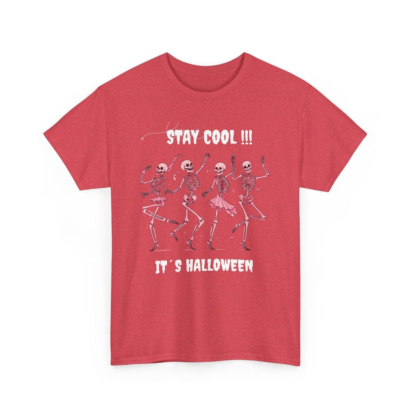 Unisex Heavy Cotton Tee - "Stay Cool, It's Halloween"