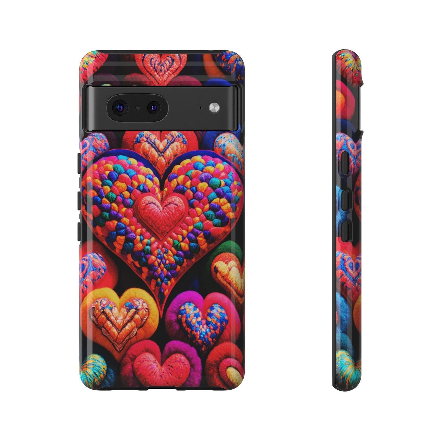 Tough Phone Case :" Eclectic Elegance Phone Case Collection" ( Hearts patterns)