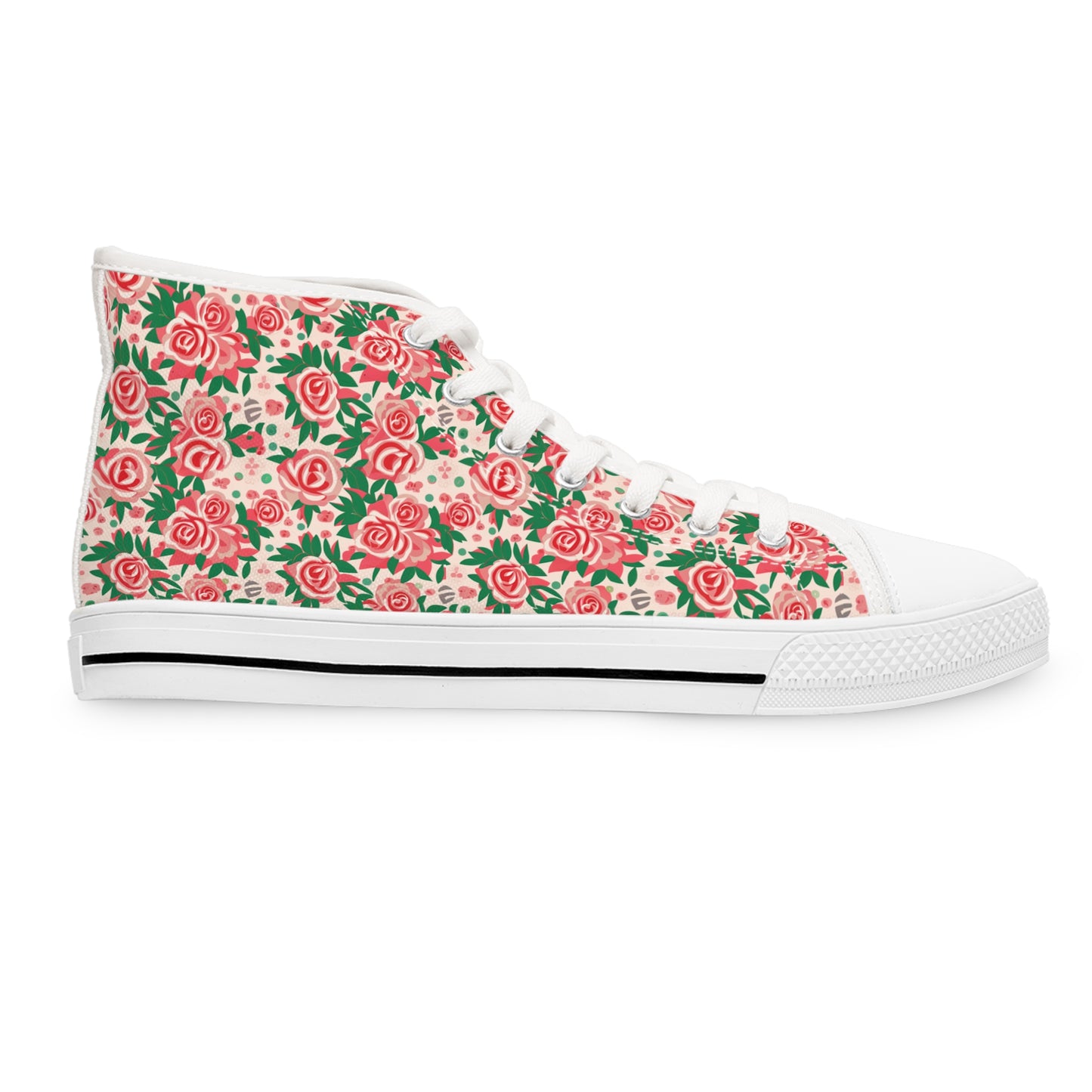 Awesome Roses Design High Top Sneakers