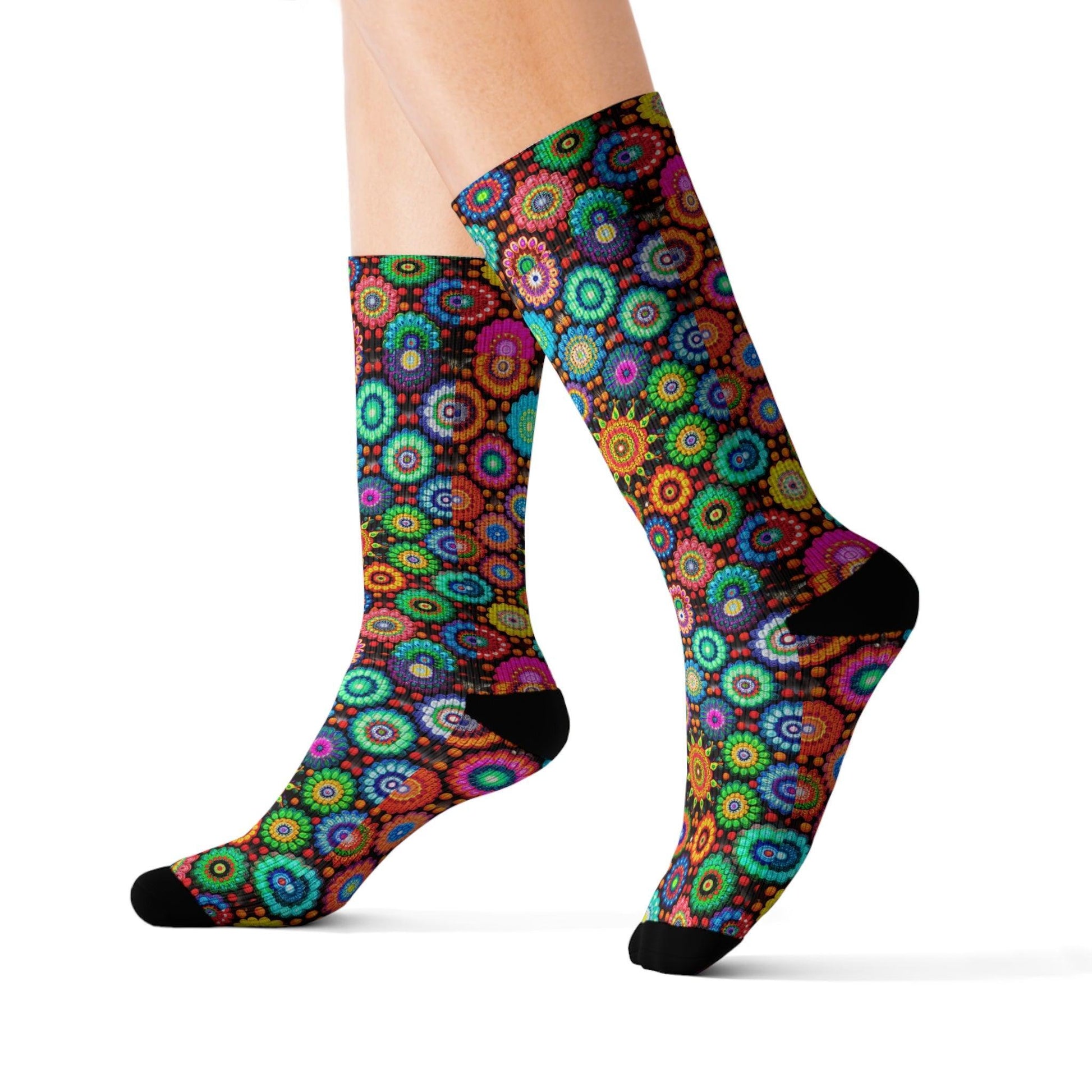 Vibrant Harmony Socks Collection | Perfect blend of art and functionality | Unique Designs | Premium Socks - Cosmic Creations by Karen