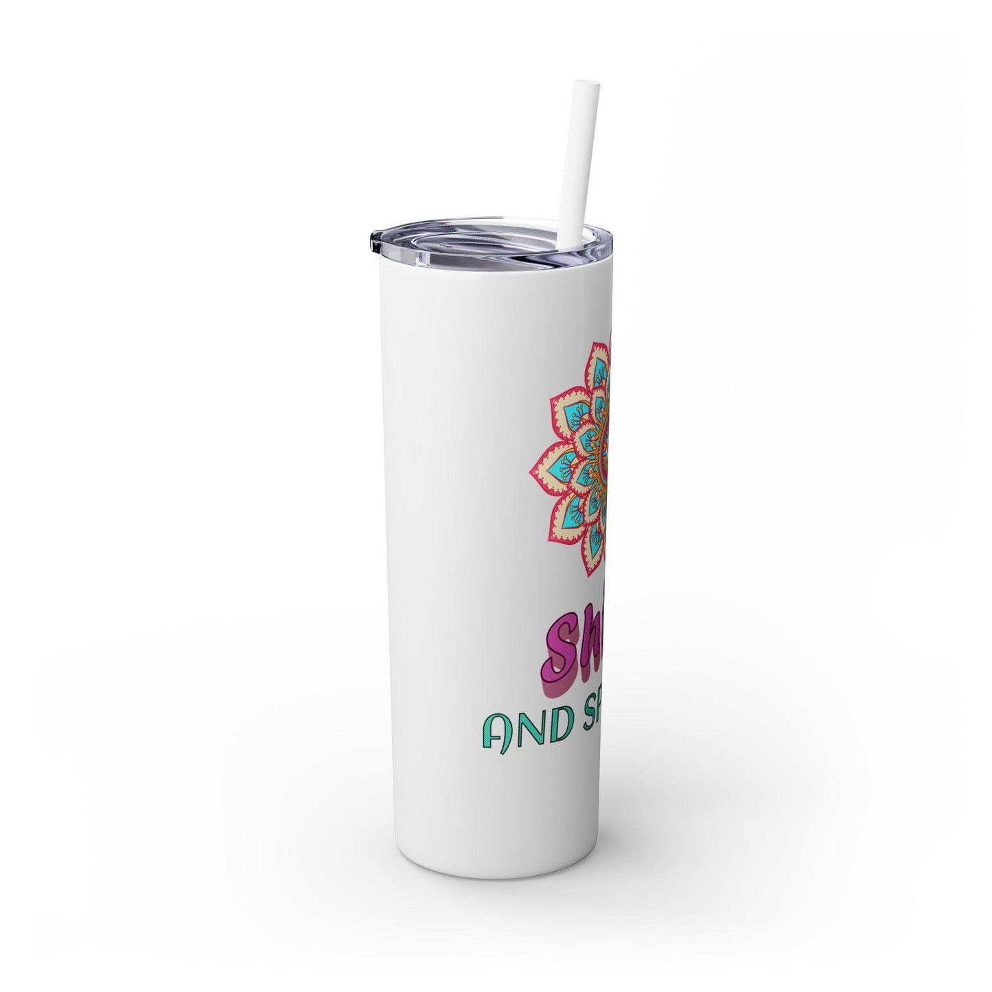 Skinny Tumbler with Straw, 20oz - Cosmic Creations by Karen