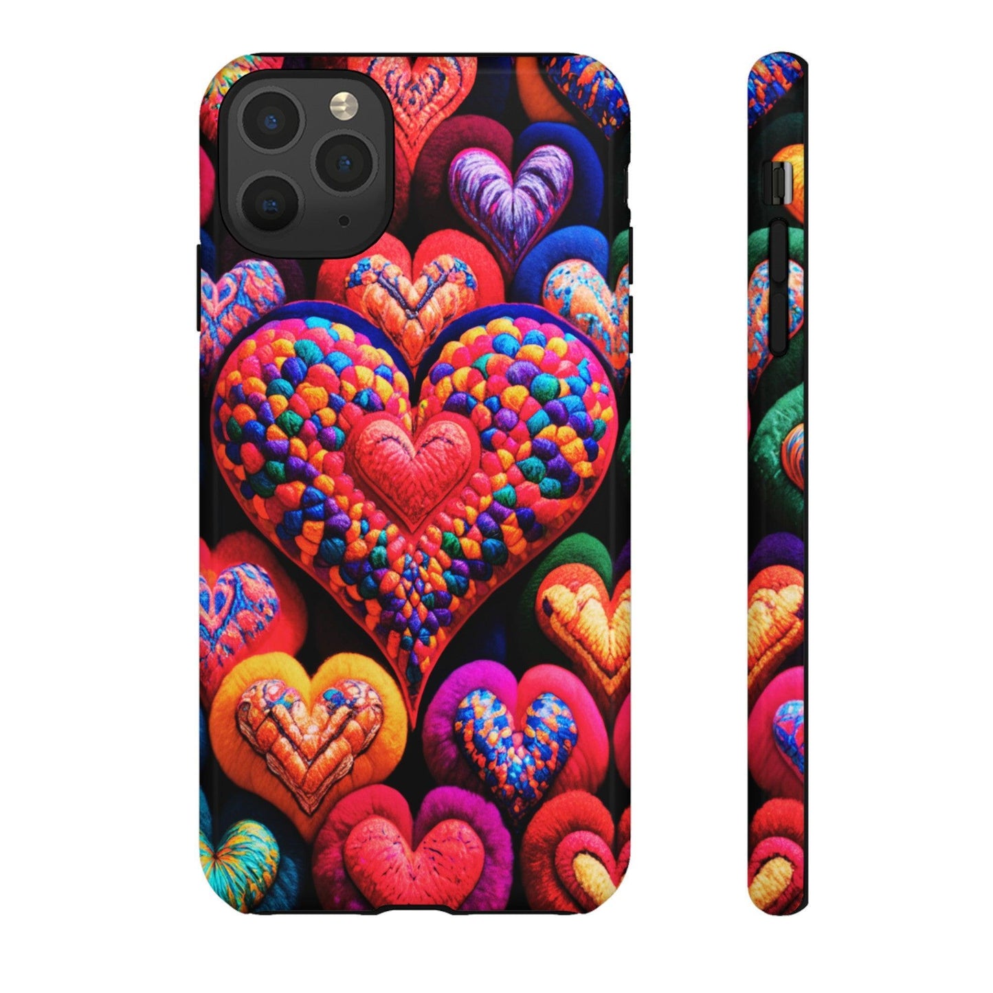 Tough Phone Case :" Eclectic Elegance Phone Case Collection" ( Hearts patterns)