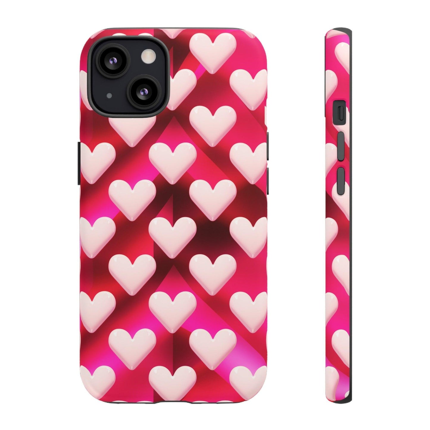 Tough Cellphone Case :" Eclectic Elegance Phone Case Collection" ( Hearts patterns)