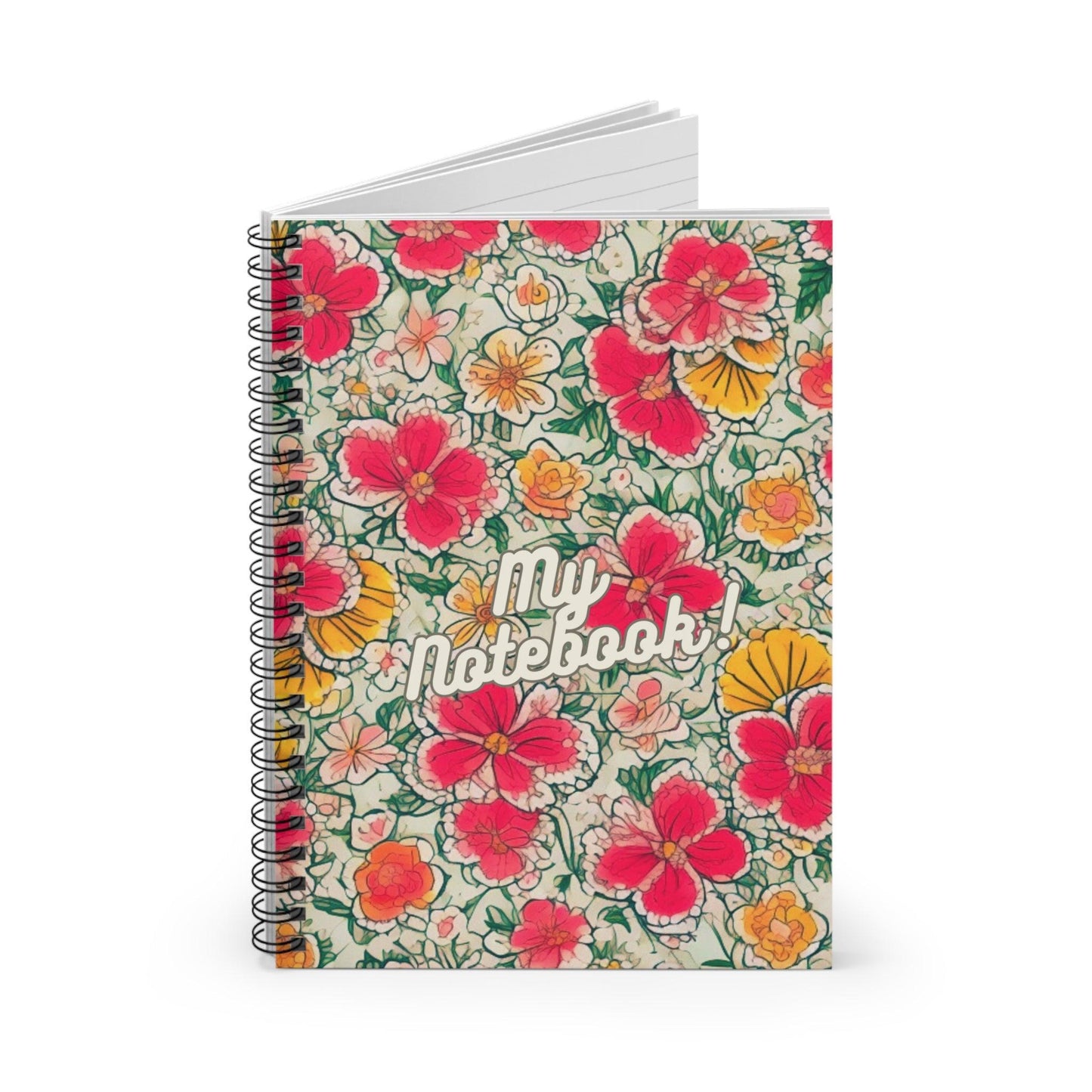 Floral Spiral Notebook for gift, writing, planning or school