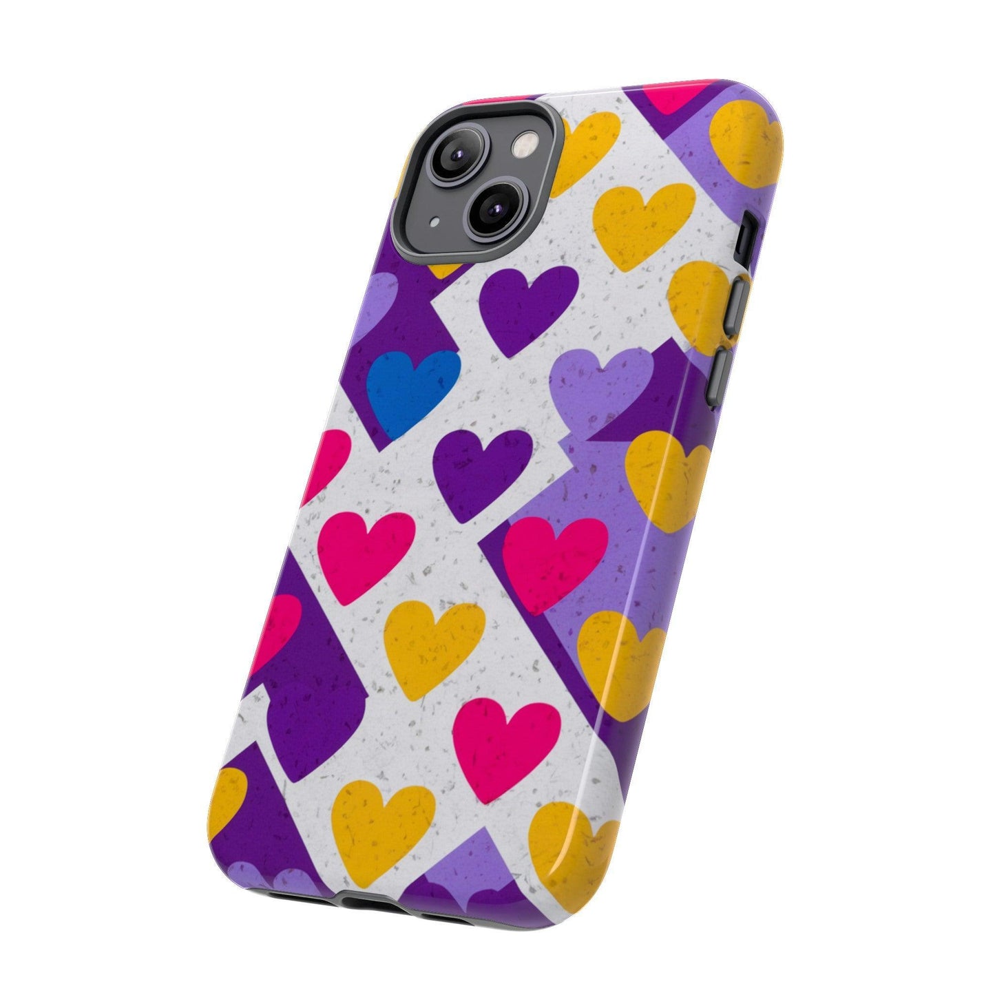 Tough Phone Case :" Eclectic Elegance Phone Case Collection" ( Hearts patterns)