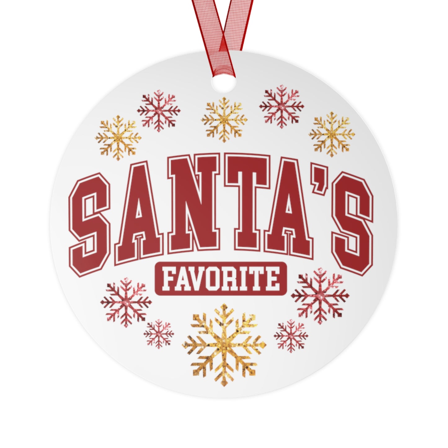 Christmas  Customizable Round Metal Ornament