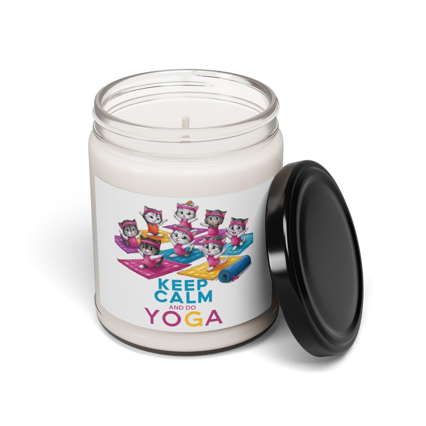 Serenity Soy Scented Candle | "Yoga Serenity Collection" | Cute Kitties