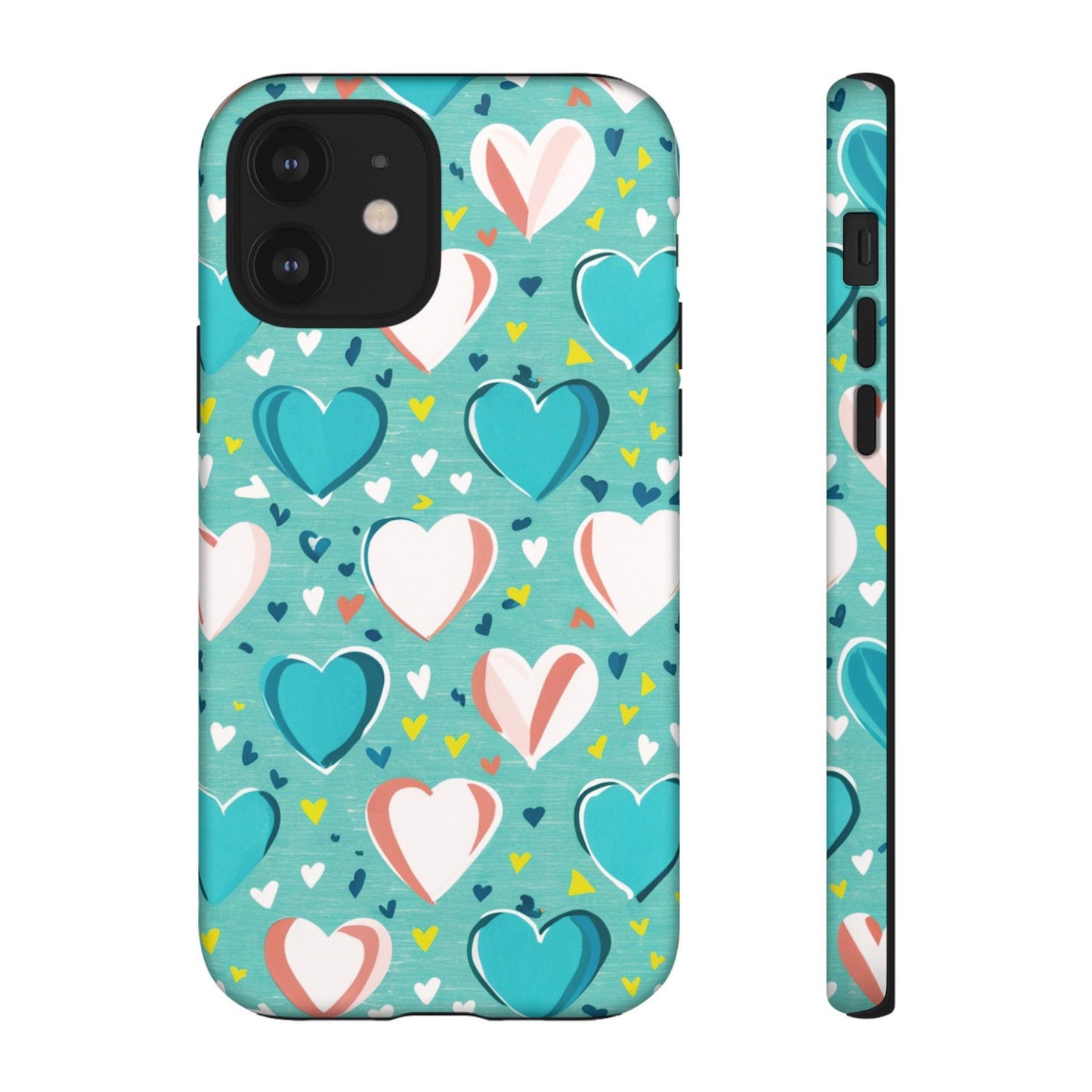 Tough Phone Case :" Eclectic Elegance Phone Case Collection" ( Hearts patterns)