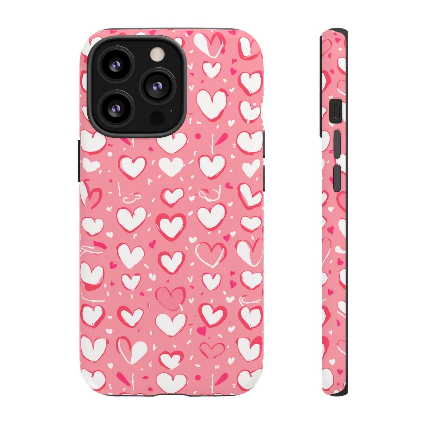 Tough Phone Case :" Eclectic Elegance Phone Case Collection" ( Hearts patterns)