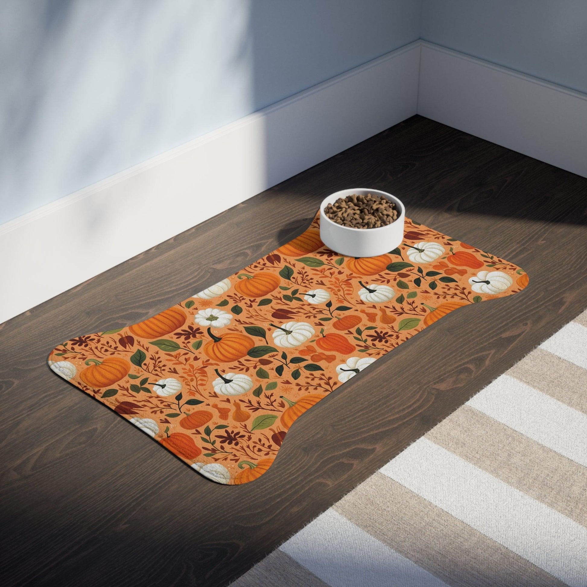 Fall Pumpkins Pet Feeding Mat - Cosmic Creations by Karen