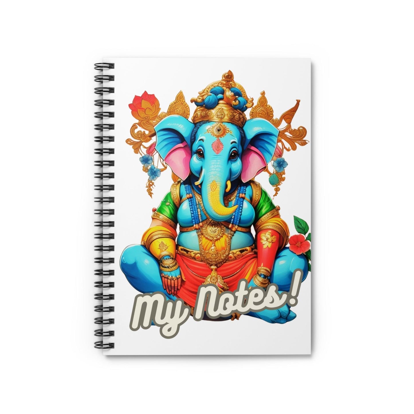 Ganesha's Wisdom - Spiral Notebook a perfect gift and an incredible companion in everiday life - Cosmic Creations by Karen