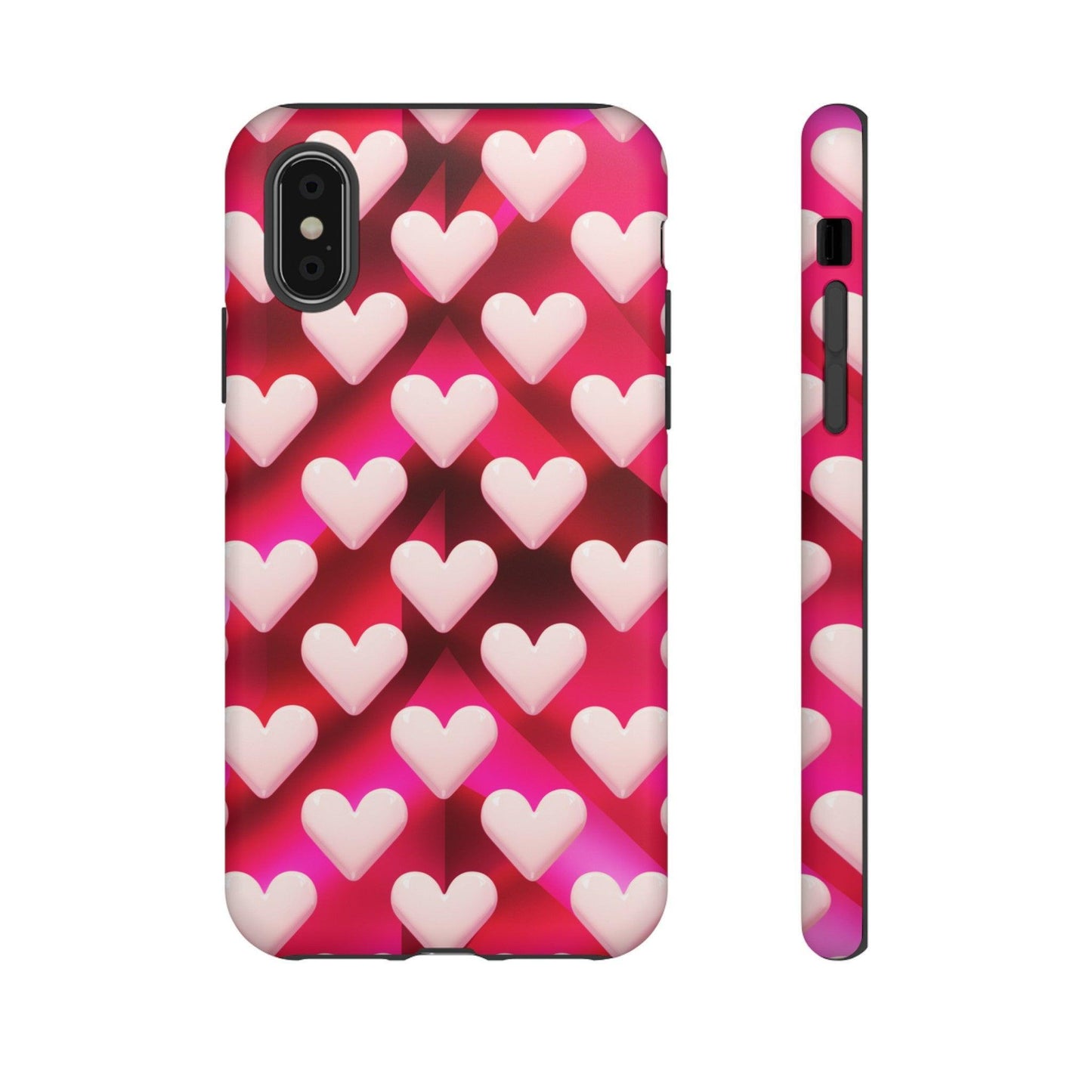 Tough Cellphone Case :" Eclectic Elegance Phone Case Collection" ( Hearts patterns)