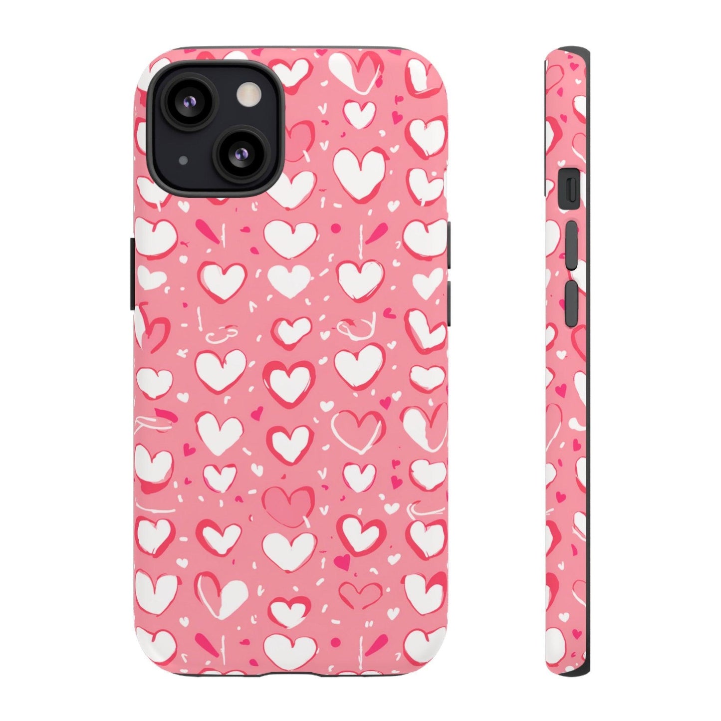 Tough Phone Case :" Eclectic Elegance Phone Case Collection" ( Hearts patterns)