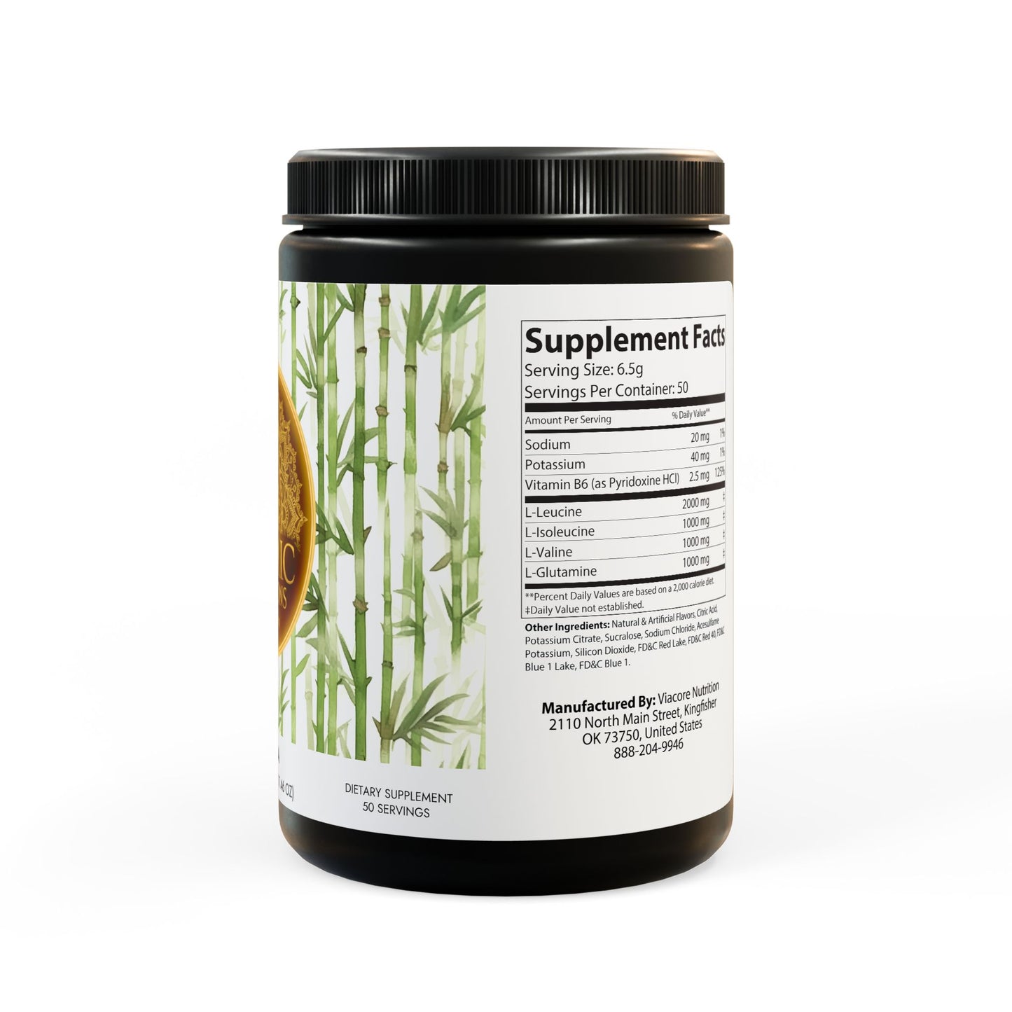 Suplemento de BCAA, uva (325 g, 11,46 oz, 50 porciones)