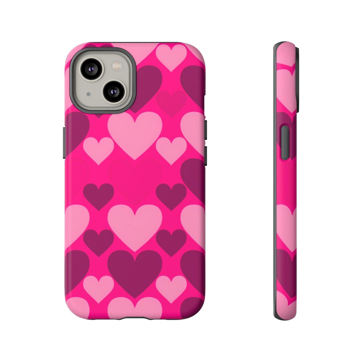 Tough Phone Case :" Eclectic Elegance Phone Case Collection" ( Hearts patterns)