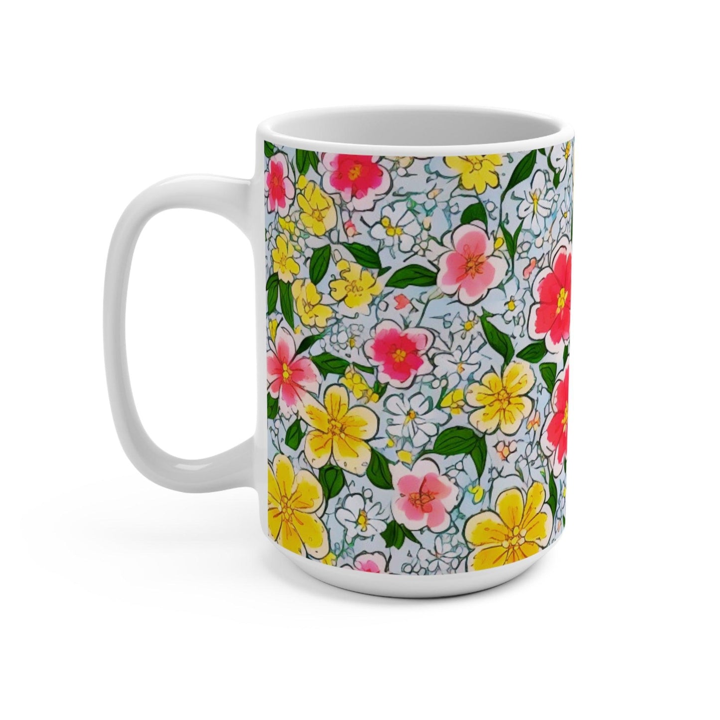 Mug with stunning floral and butterfly motifs, the perfect gift for any occasion or celebration for friends, family, and colleagues. - Cosmic Creations by Karen