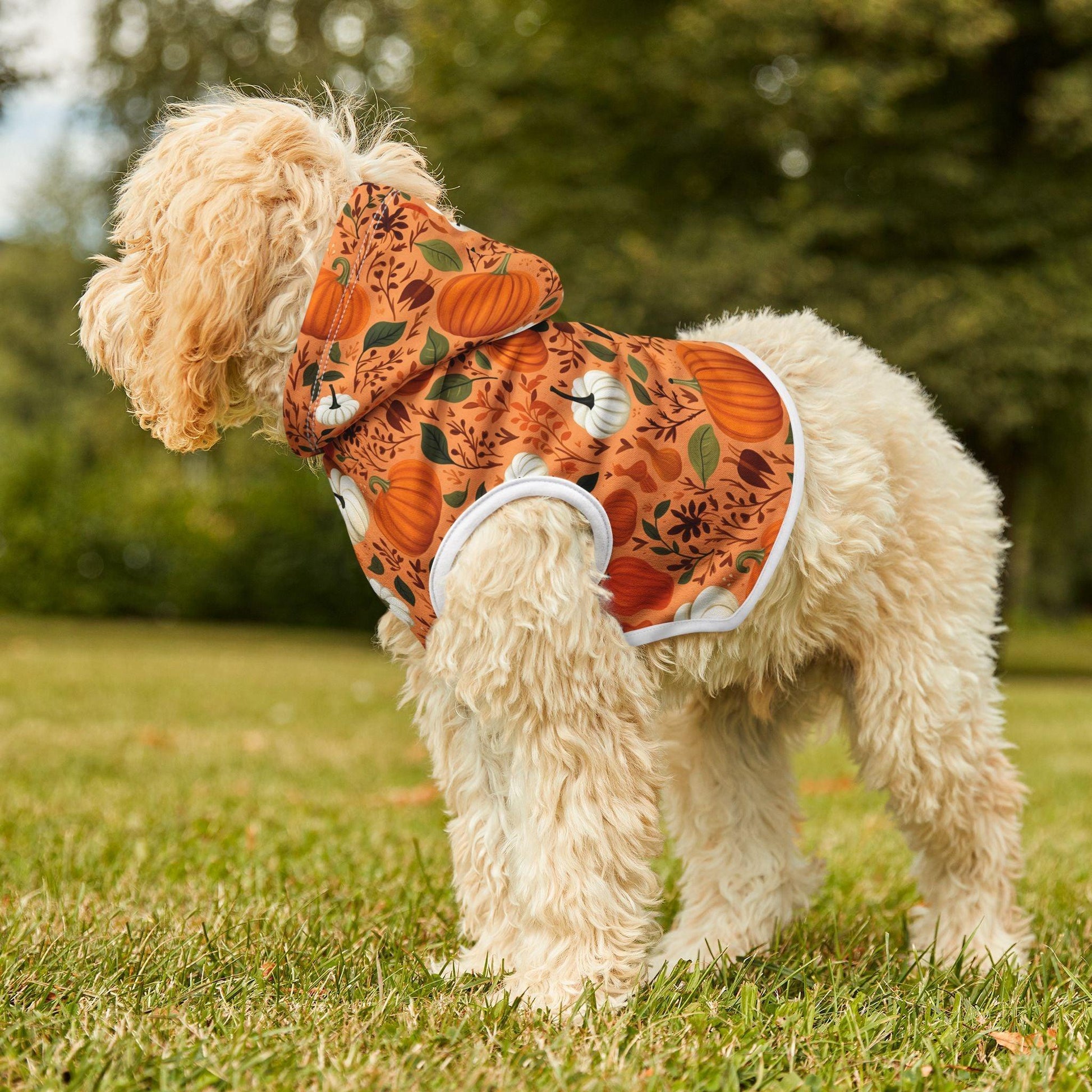 Fall Pumpkins Pet Hoodie - Cosmic Creations by Karen