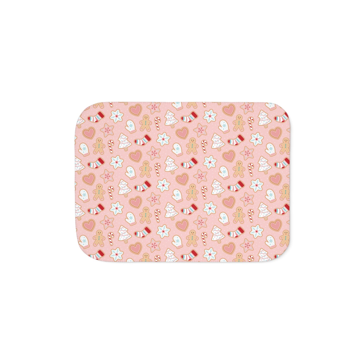 Christmas pink pastel Design Sherpa Blanket