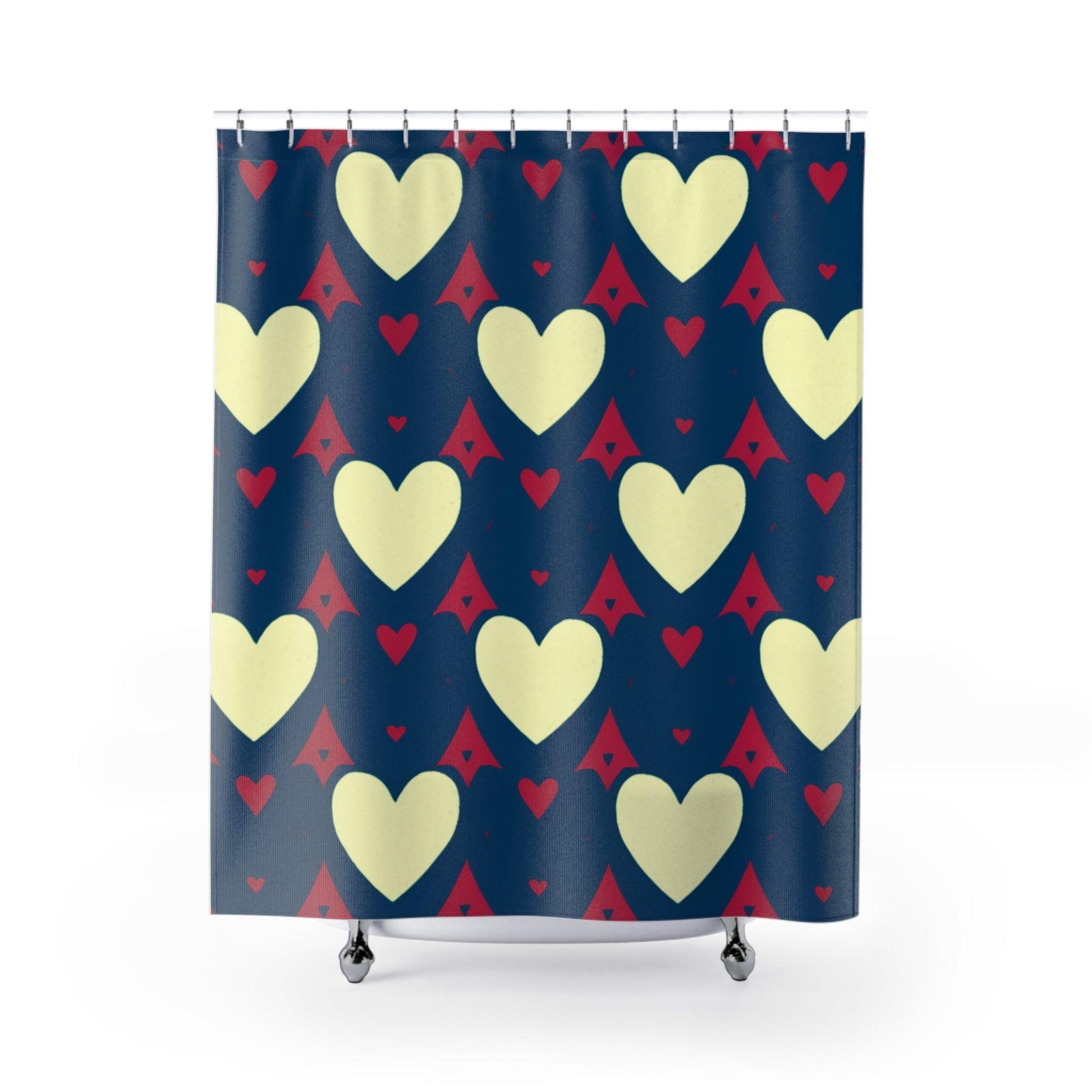 Elegant Shower Curtains Collection ( Hearts ) - Cosmic Creations by Karen