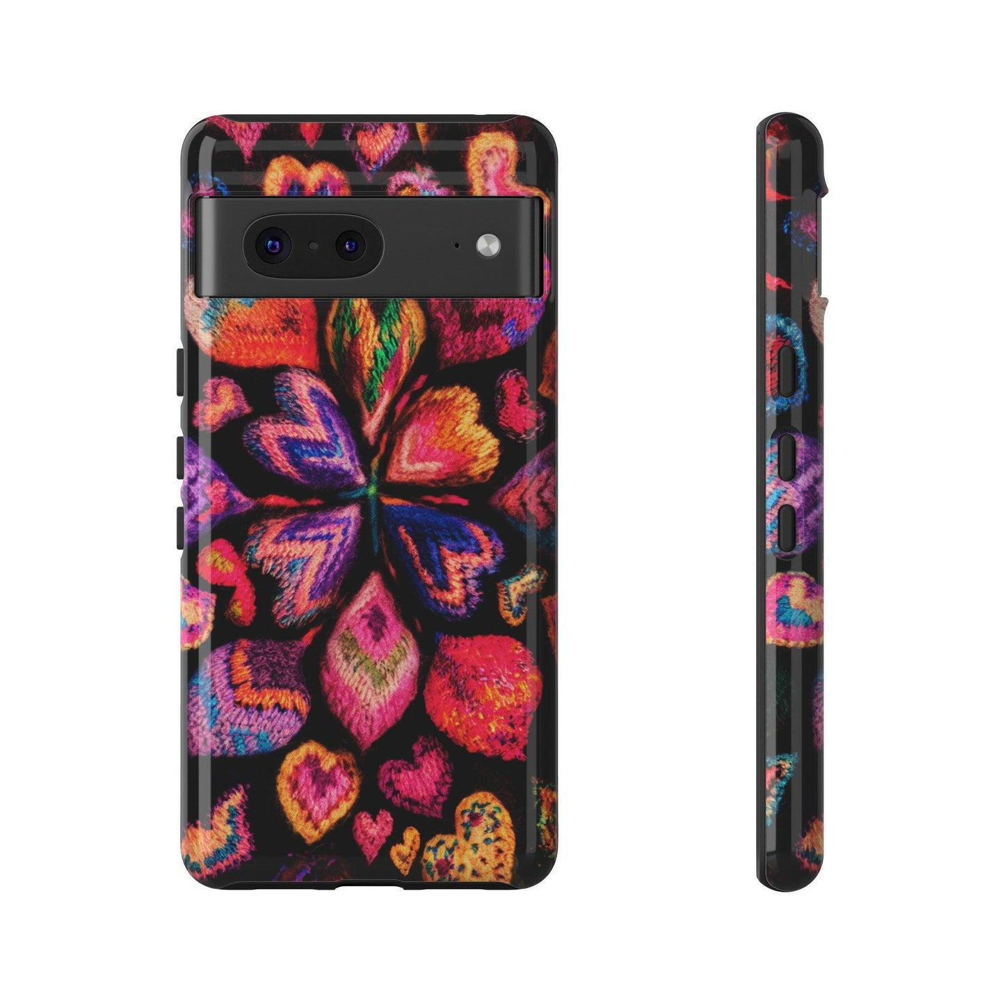 Tough Phone Case :" Eclectic Elegance Phone Case Collection" ( Hearts patterns)